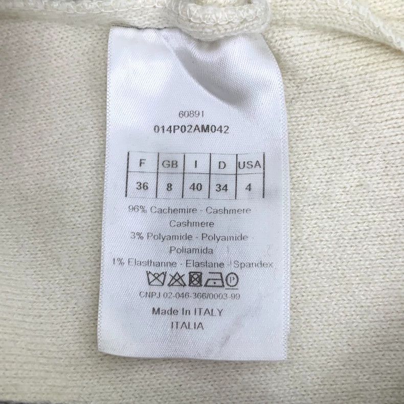 Dior Dior Beige striped letter inlaid cashmere casual wide-leg t Size 24" / US 00 / IT 34 - 7 Thumbnail