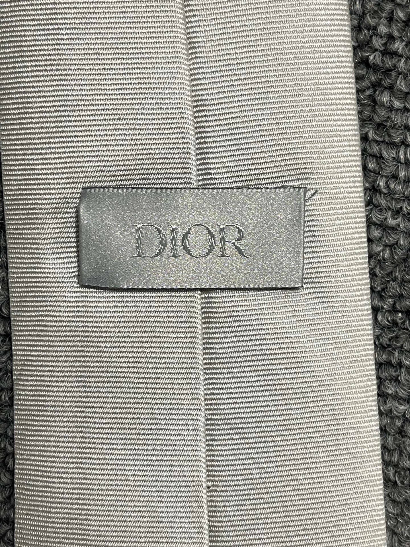 Dior Dior Monogram all over silver silk tie Size ONE SIZE - 5 Thumbnail