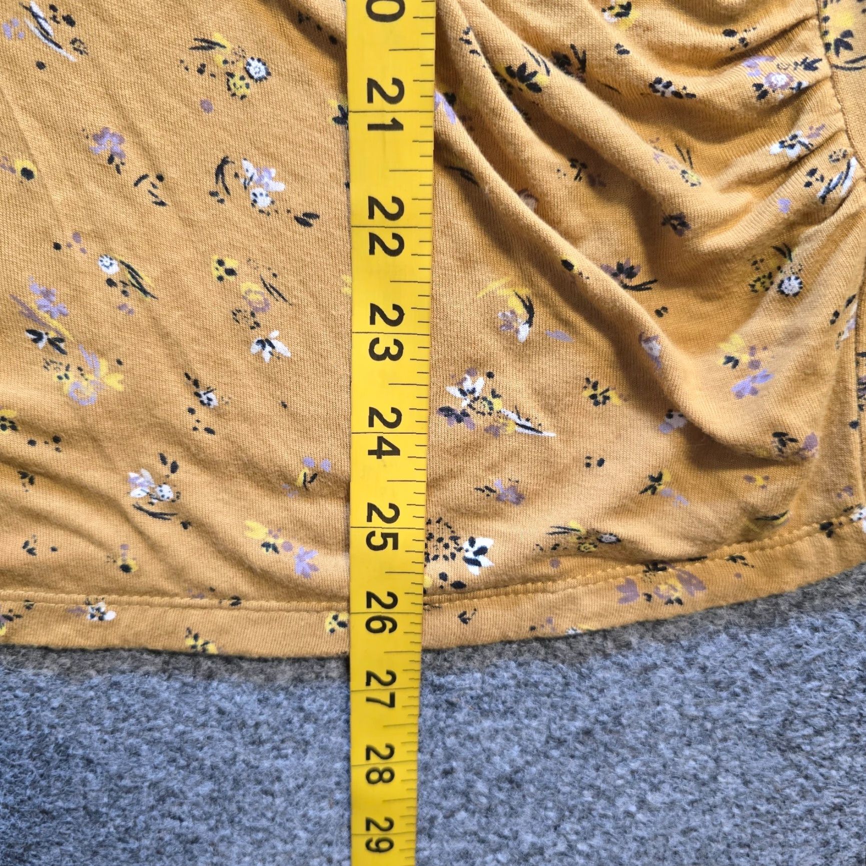 FatFace Fat Face Top Womens 10 Yellow Mustard Floral Popover Faux Wrap Casual Capsule Blouse Ladies Regular Knit Cotton Long Sleeve V-Neck Pockets Lightweight Size L / US 10 / IT 46 - 7 Thumbnail