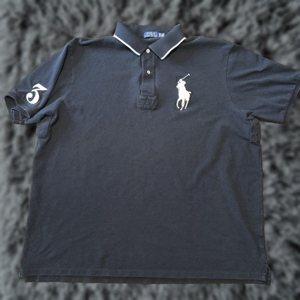 Ralph Lauren Polo Ralph Lauren Shirt Mens 3XLT Black White Big Pony 3 Golf Rugby Size US XXL / EU 58 / 5 - 1 Thumbnail
