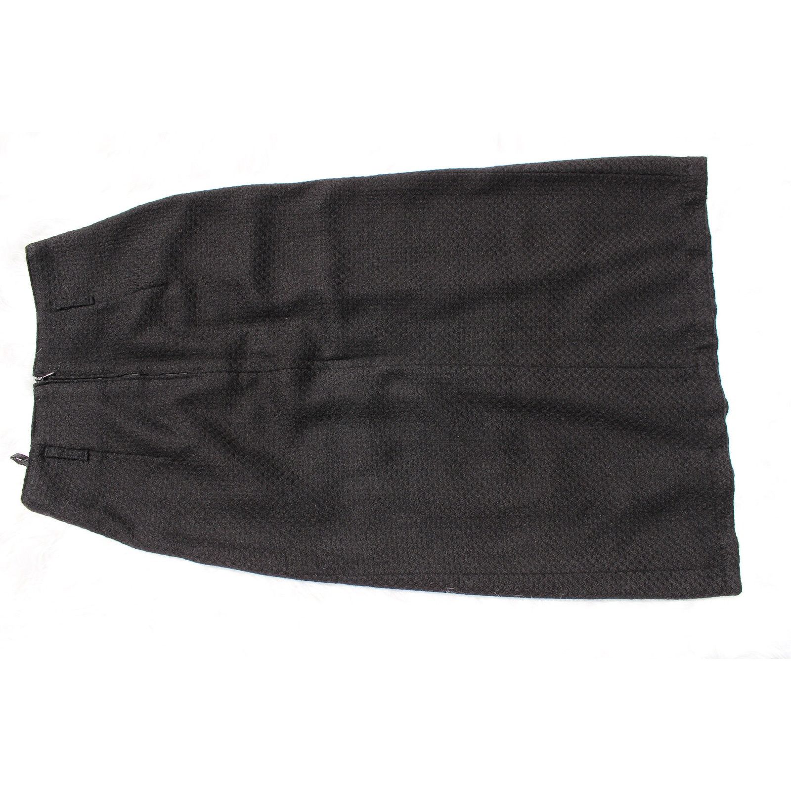 Other Steilmann Vintage Size 6 Wool Pleated Black Pencil Skirt Size 28" / US 6 / IT 42 - 6 Thumbnail
