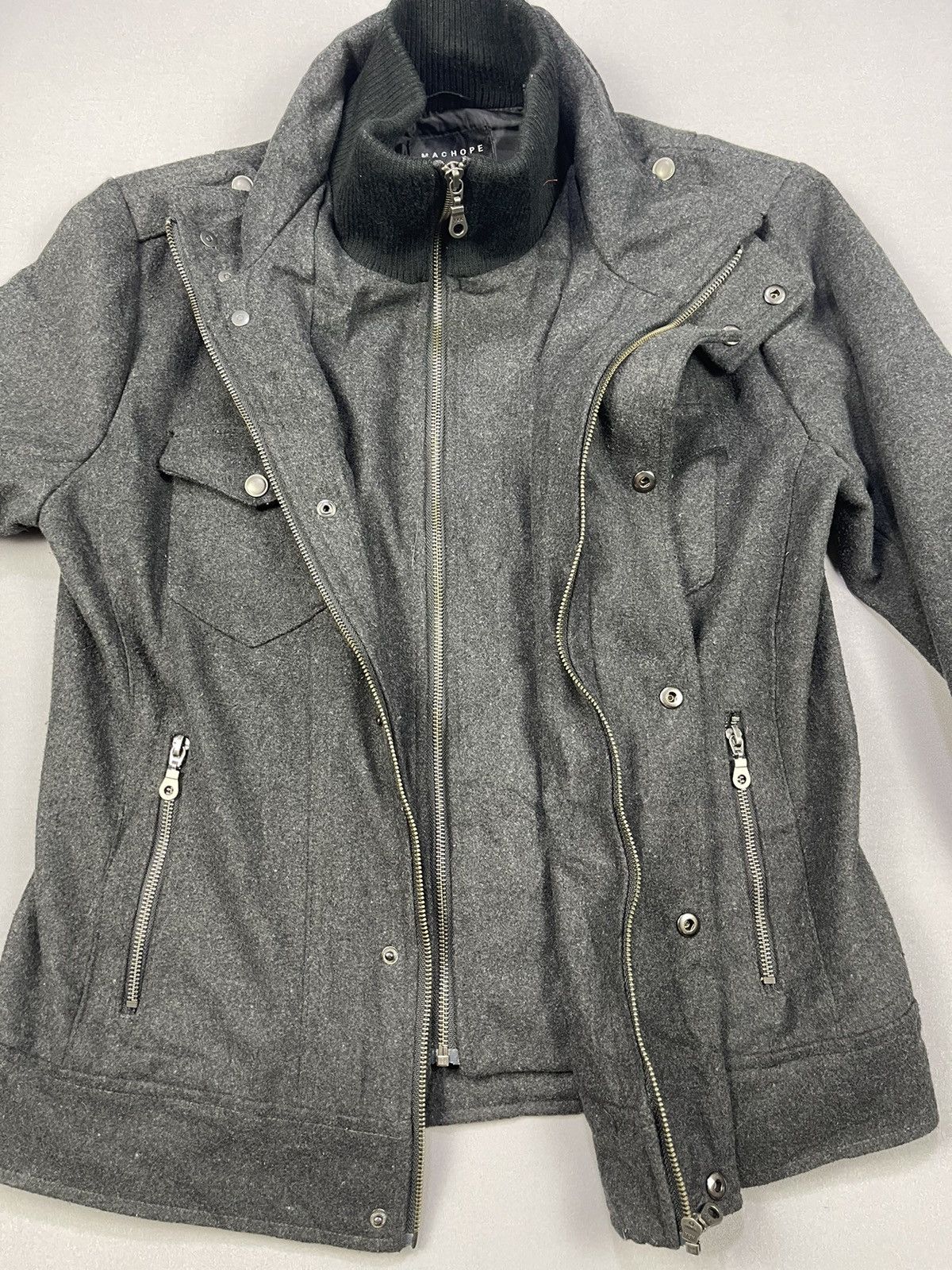 semanticdesign Semantic Design Mac Hope Double Zipper Wool Jacket Size US L / EU 52-54 / 3 - 5 Thumbnail