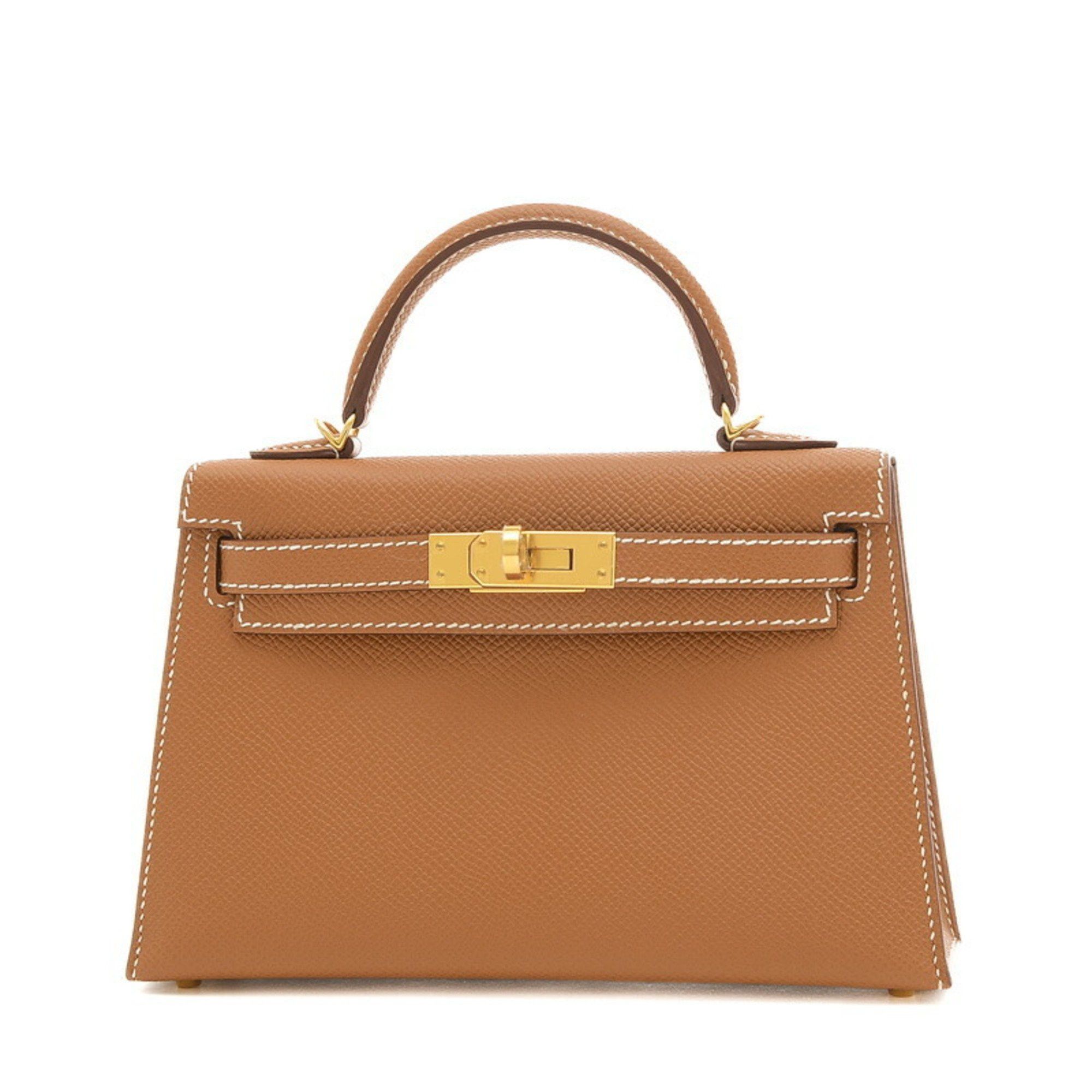 image of Hermes Kelly Do 2 Handbag Epson Gold B Stamp in Brown, Women's