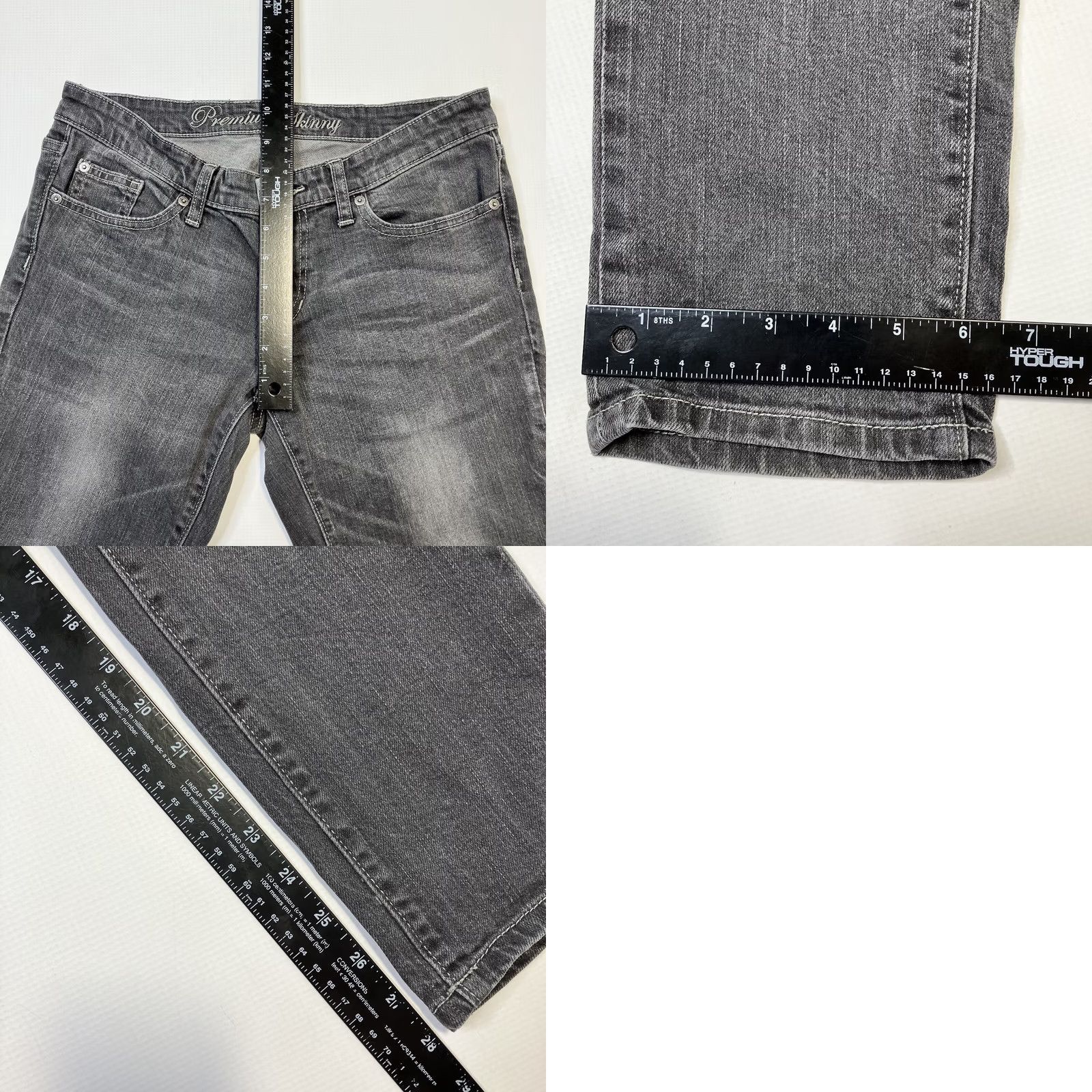 Gap Gap Premium Skinny Jeans Size 28 Ankle Charcoal Gray 28” Inseam Womens Regular 5-Pocket Denim Distressed Belt Loops Low Rise Size 28" / US 6 / IT 42 - 8 Thumbnail