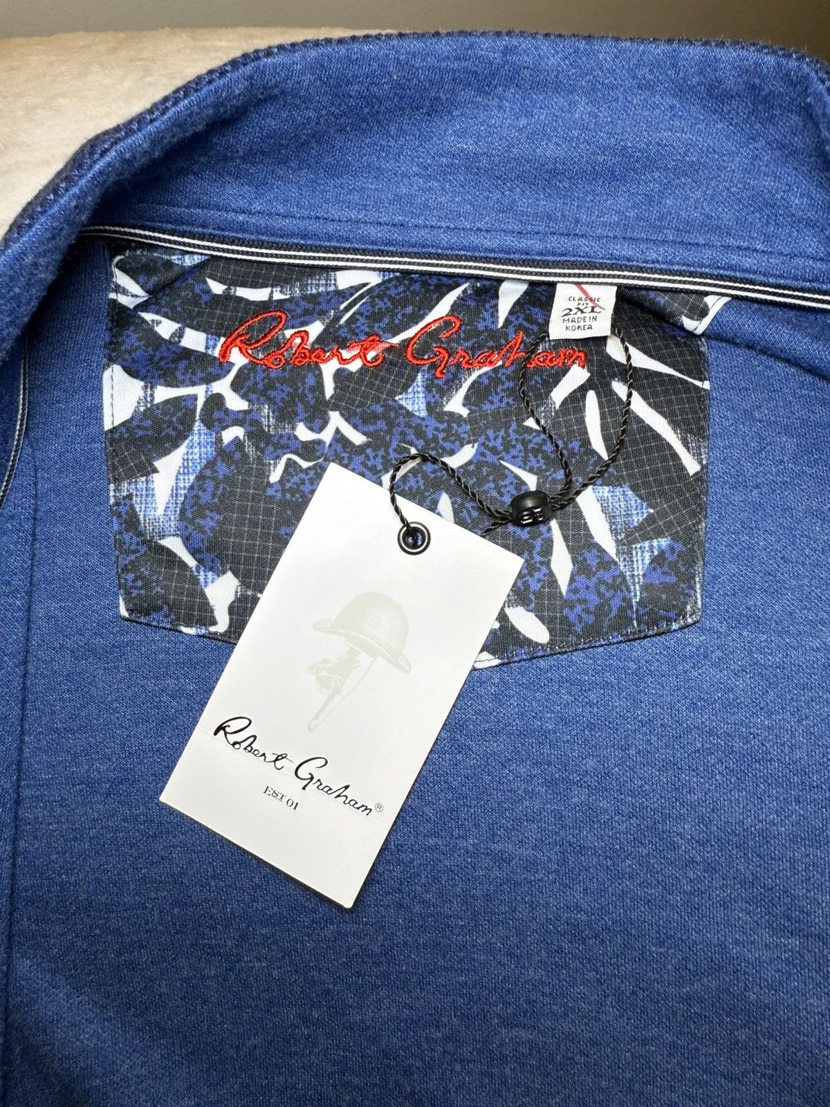 Robert Graham Moser Knit Full Zip Sweater Size US XL / EU 56 / 4 - 3 Thumbnail