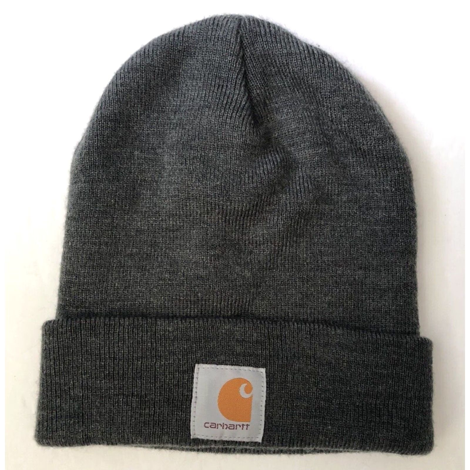 Carhartt Carhartt Beanie Hat Mens One Size Gray Acrylic Winter Casual Workwear Outdoor Hipster Classic RN14806 Size ONE SIZE - 2 Thumbnail