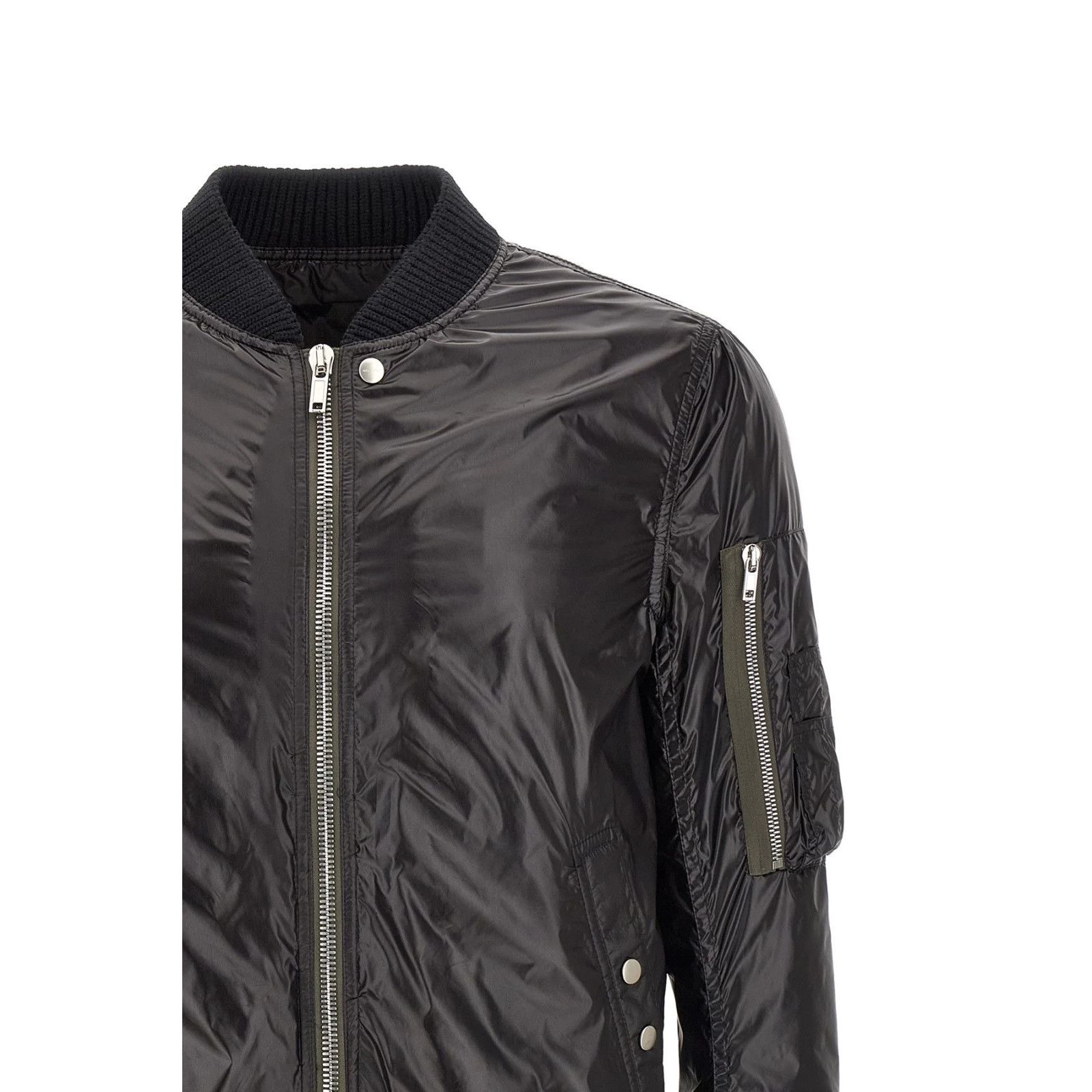 Rick Owens RICK OWENS Classic Flight Black Nylon Jacket New & Authentic Size US L / EU 52-54 / 3 - 3 Thumbnail