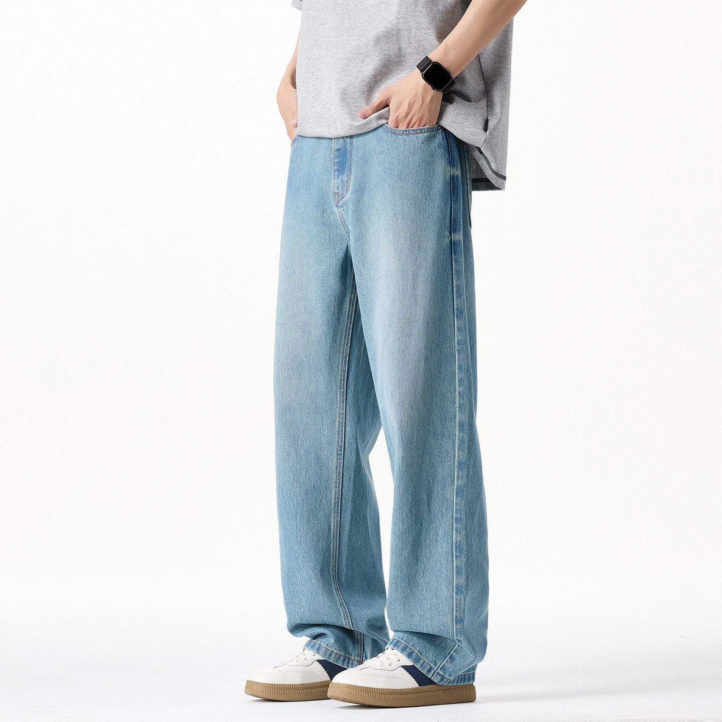 Vintage Men's American Retro Trendy Loose Casual Jeans Size US 32 / EU 48 - 3 Thumbnail