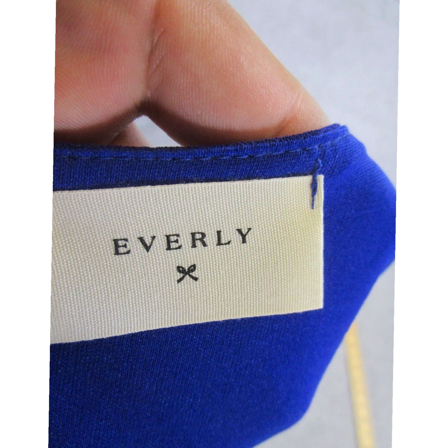 Vintage Everly Womens Medium Blue Boat Neck Shift Dress Size M / US 6-8 / IT 42-44 - 7 Thumbnail