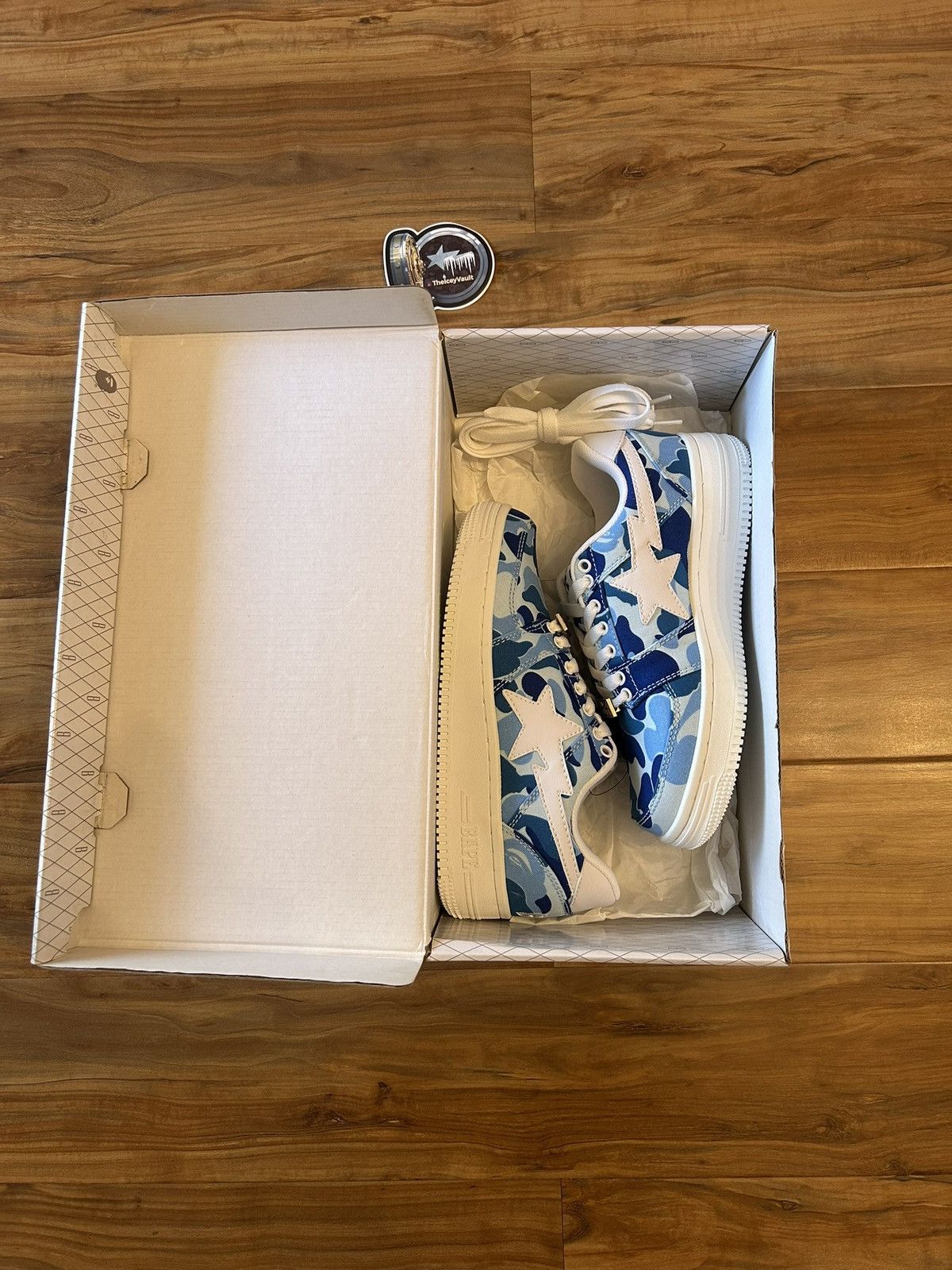 Bape NEW Bape Blue ABC Camo Bapestas Size US 7 / EU 40 - 10 Thumbnail