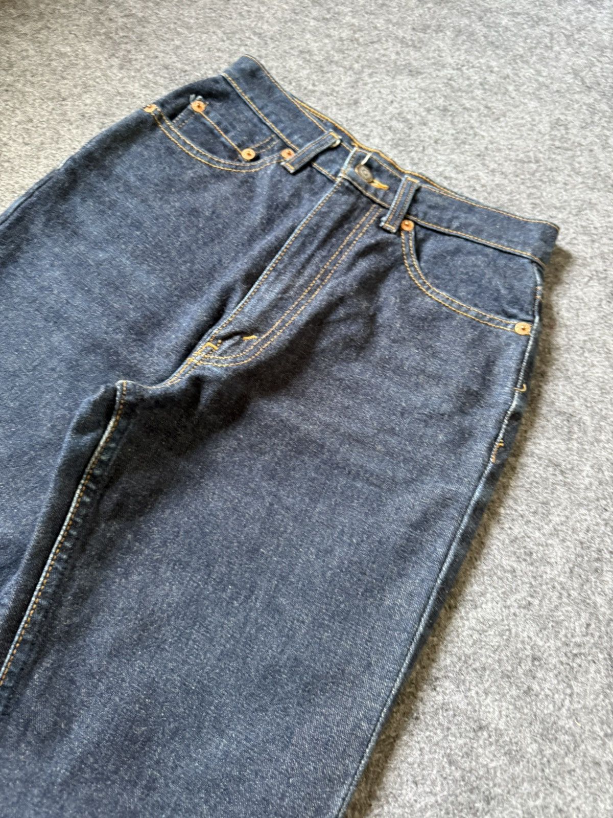 Levi's × Vintage Vintage Levis 517 Indigo Raw Flare Bootcut Jeans Size US 27 - 4 Thumbnail
