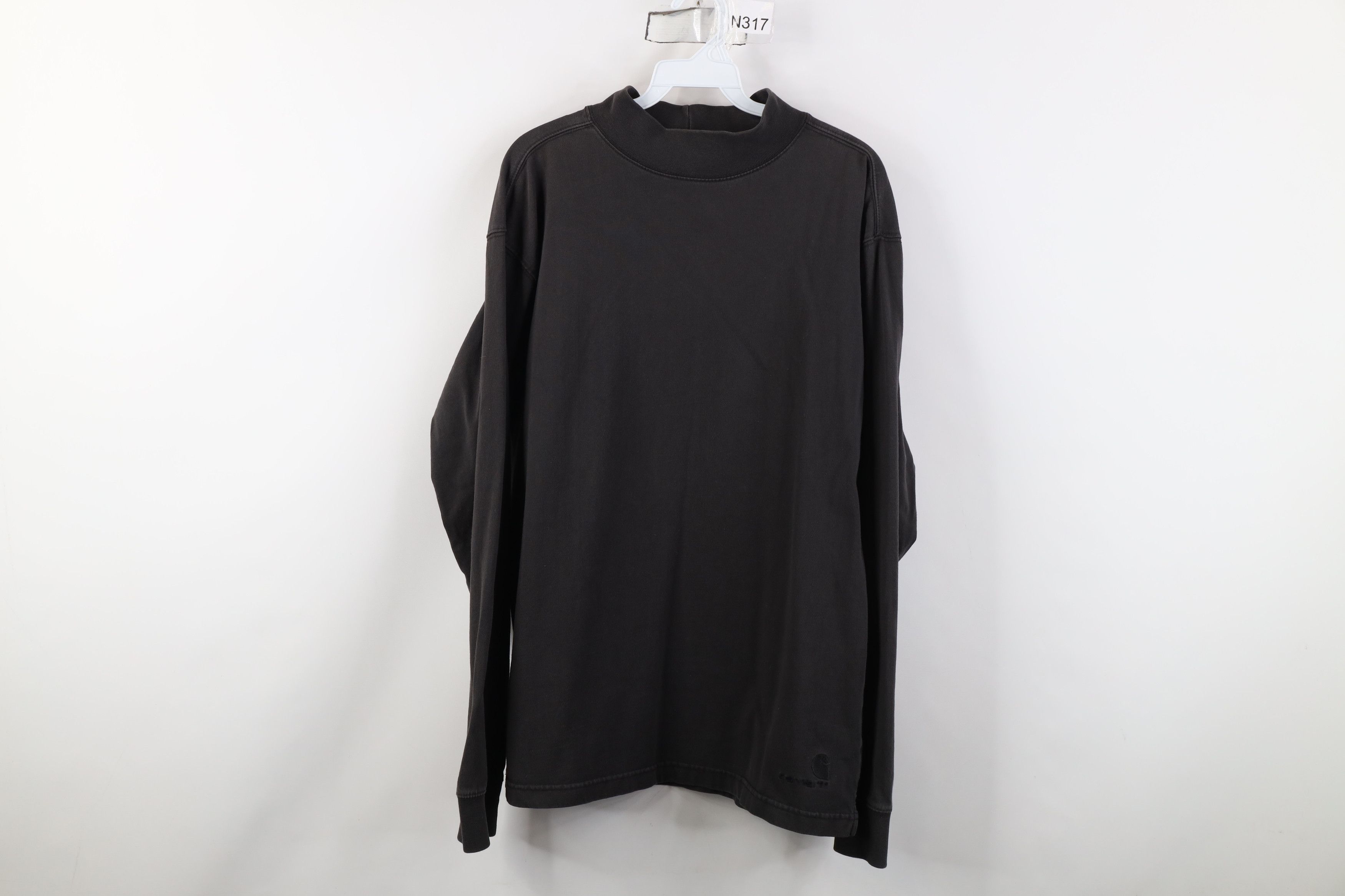 Carhartt Vintage Y2K Carhartt Heavy Ribbed Knit Mock Neck T-Shirt Size US M / EU 48-50 / 2 - 1 Thumbnail