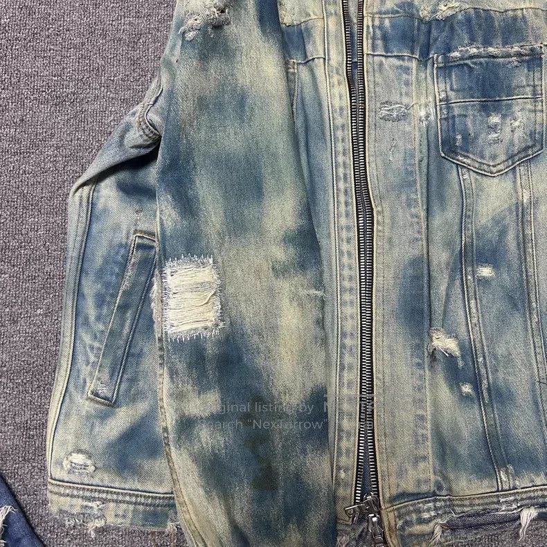 Amiri Amiri Size L Broken and greasy denim jacket Size US L / EU 52-54 / 3 - 4 Thumbnail