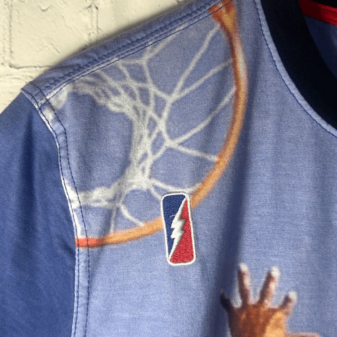 Jordan Brand VINTAGE Post Game Shirt Men S Blue Michael Jordan Dunk All Over Print Small Size US S / EU 44-46 / 1 - 4 Thumbnail