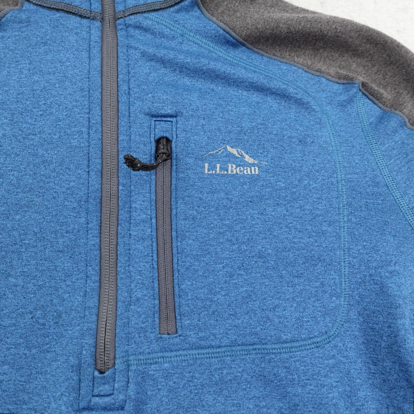 Vintage LL Bean Hoodie Mens Medium Blue Gray 1/2 Zip Fleece Hooded Tech Jacket Sweater Size US M / EU 48-50 / 2 - 3 Thumbnail