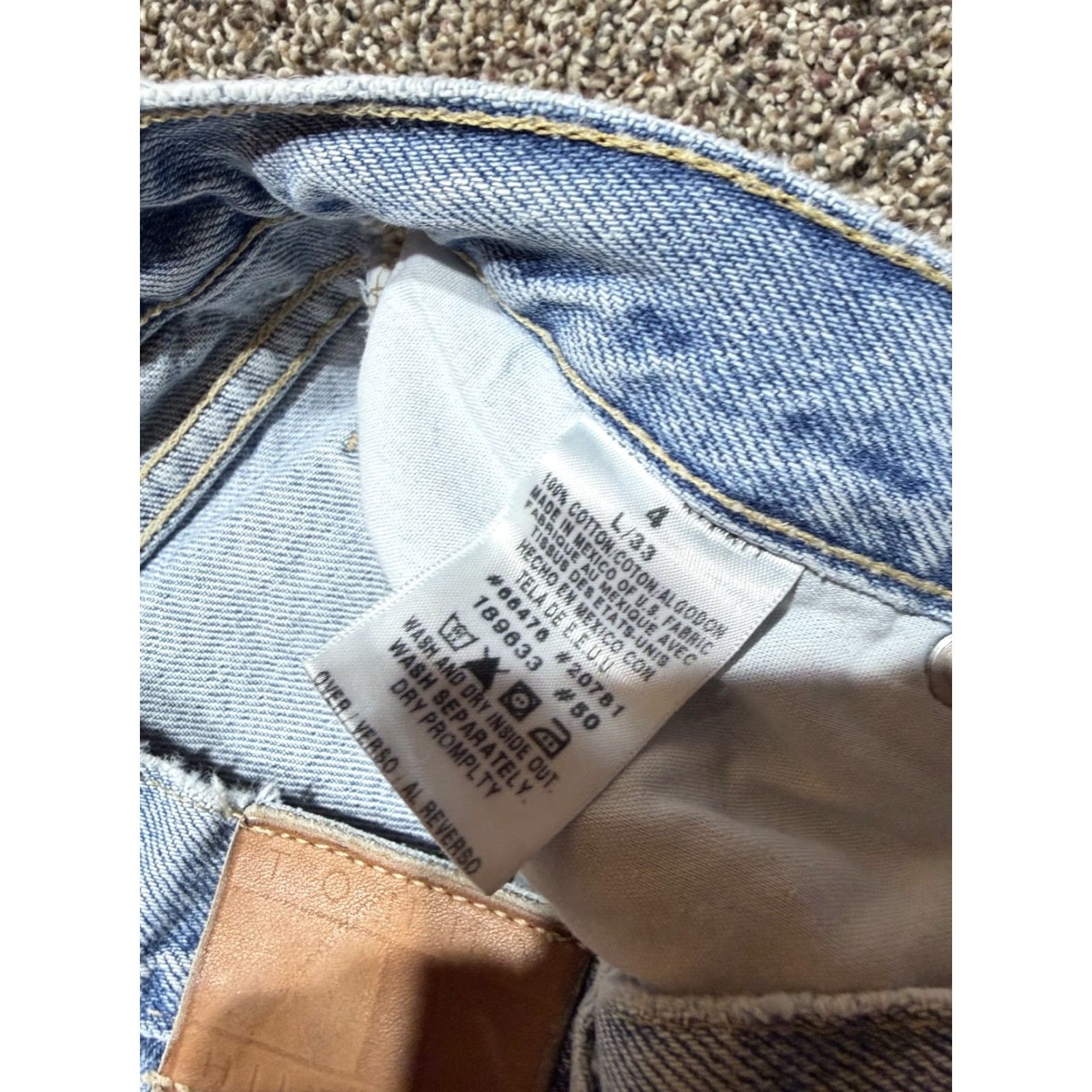 Tommy Hilfiger VINTAGE Tommy Hilfiger Women Jeans 26 30 Blue Denim HEMMED Distress 4- Pocket 5-Pocket Design Straight Modern Regular Jeans Womens Size 27" / US 4 / IT 40 - 5 Thumbnail