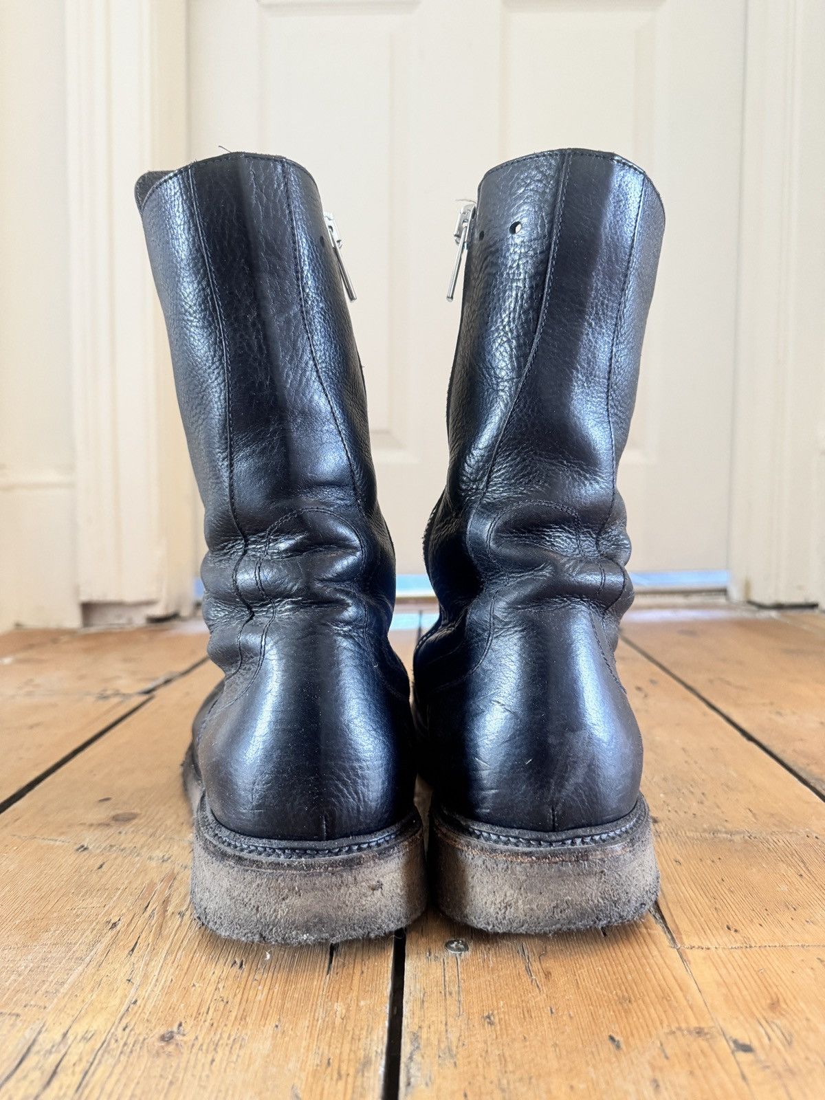 Rick Owens FW17 Glitter army boots with crepe soles Size US 11 / EU 44 - 3 Thumbnail