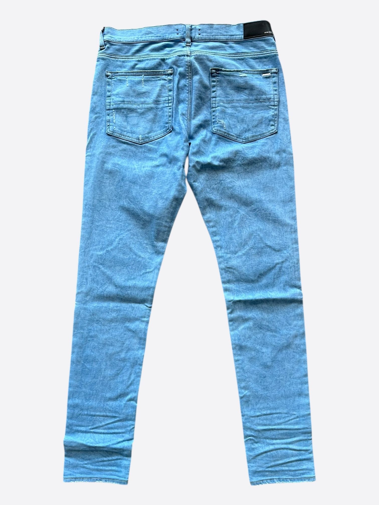 Amiri Amiri Overdyed Blue Mesh Patch MX1 Jeans Size US 30 / EU 46 - 2 Thumbnail