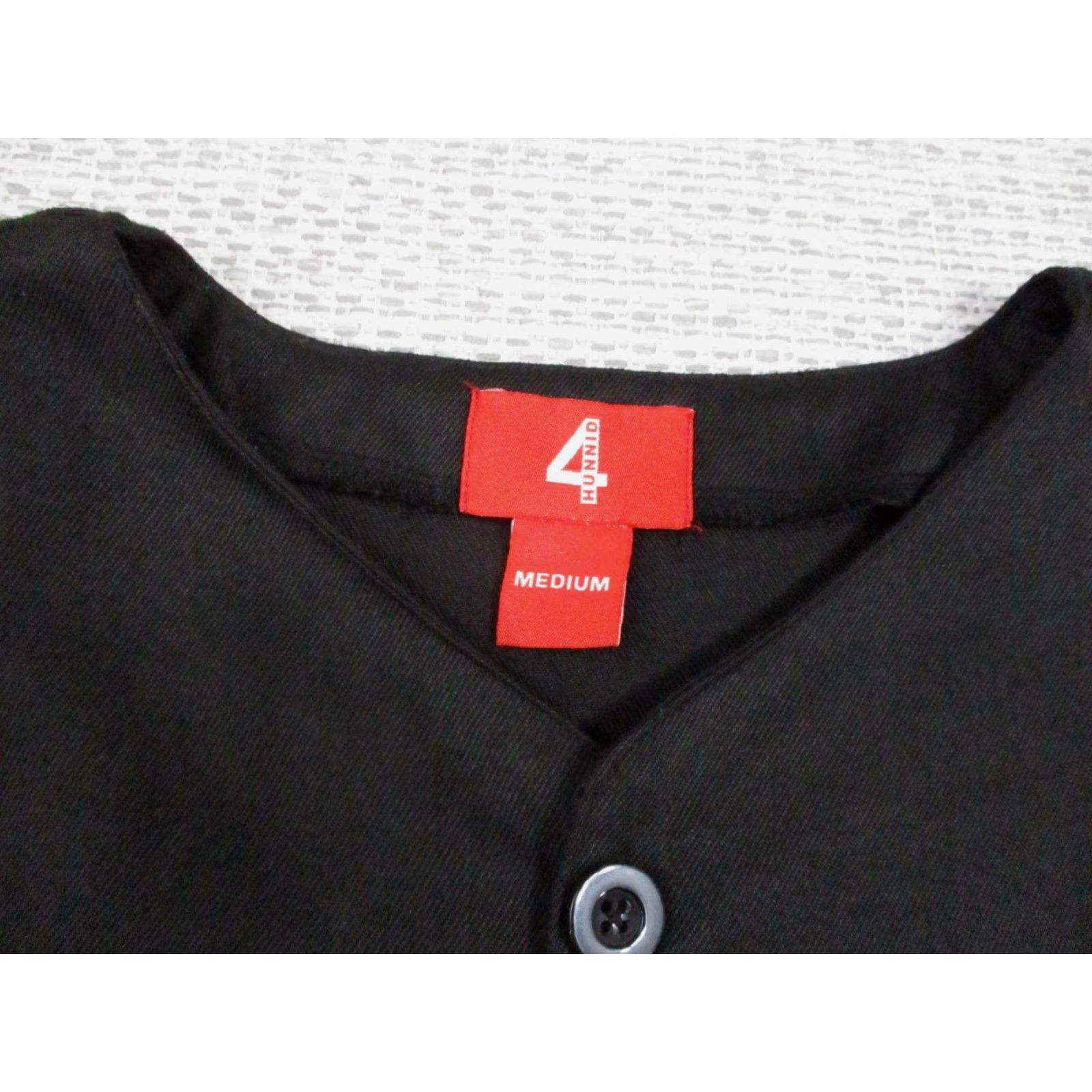 Vintage 4Hunnid Baseball Jersey Shirt Mens M Black World Championship 2019 Button V-Neck Short Sleeve Embroidered Graphic Print Sports Men Size US M / EU 48-50 / 2 - 6 Thumbnail