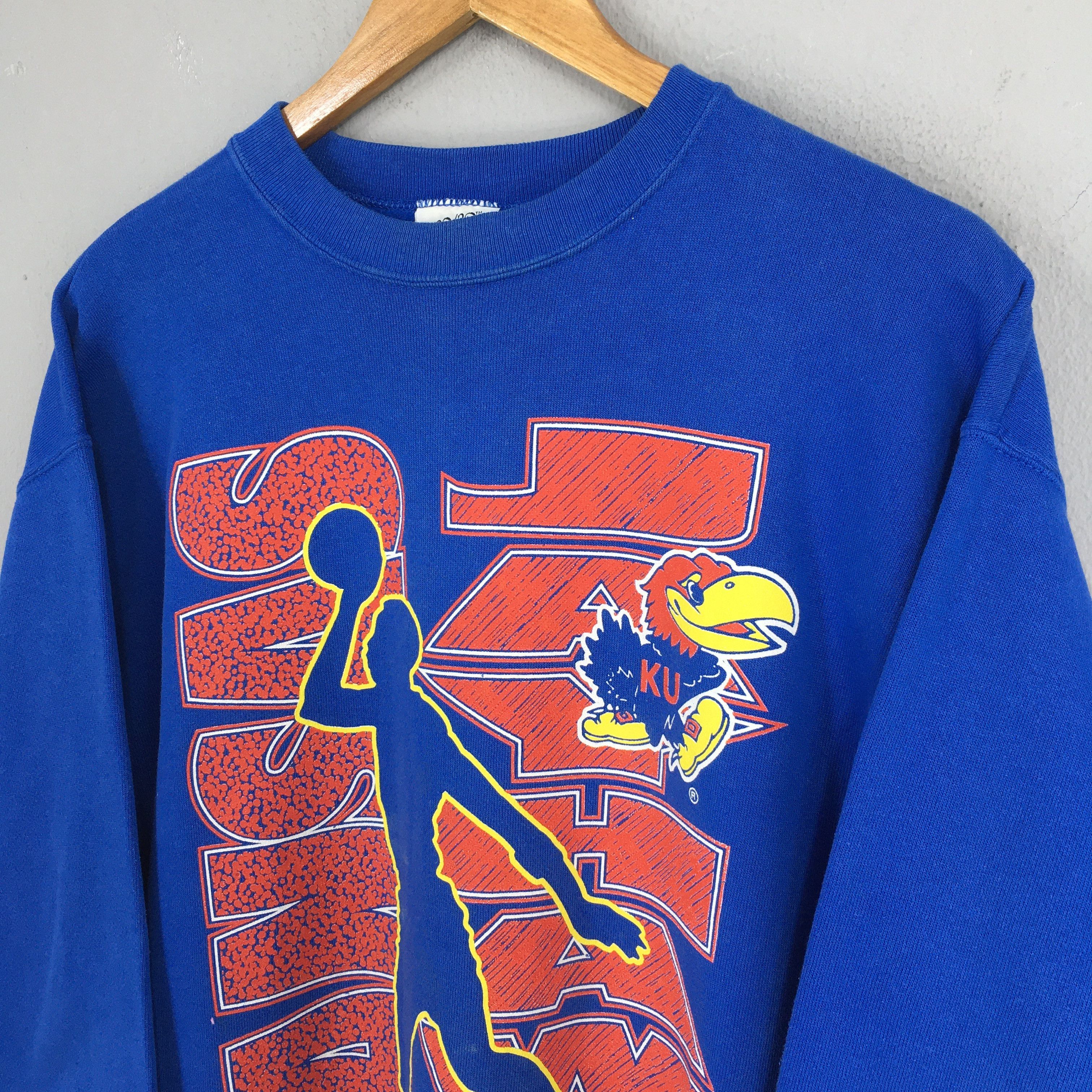 Other Vintage Kansas Jayhawks Blue Sweatshirt Large Size US L / EU 52-54 / 3 - 3 Thumbnail