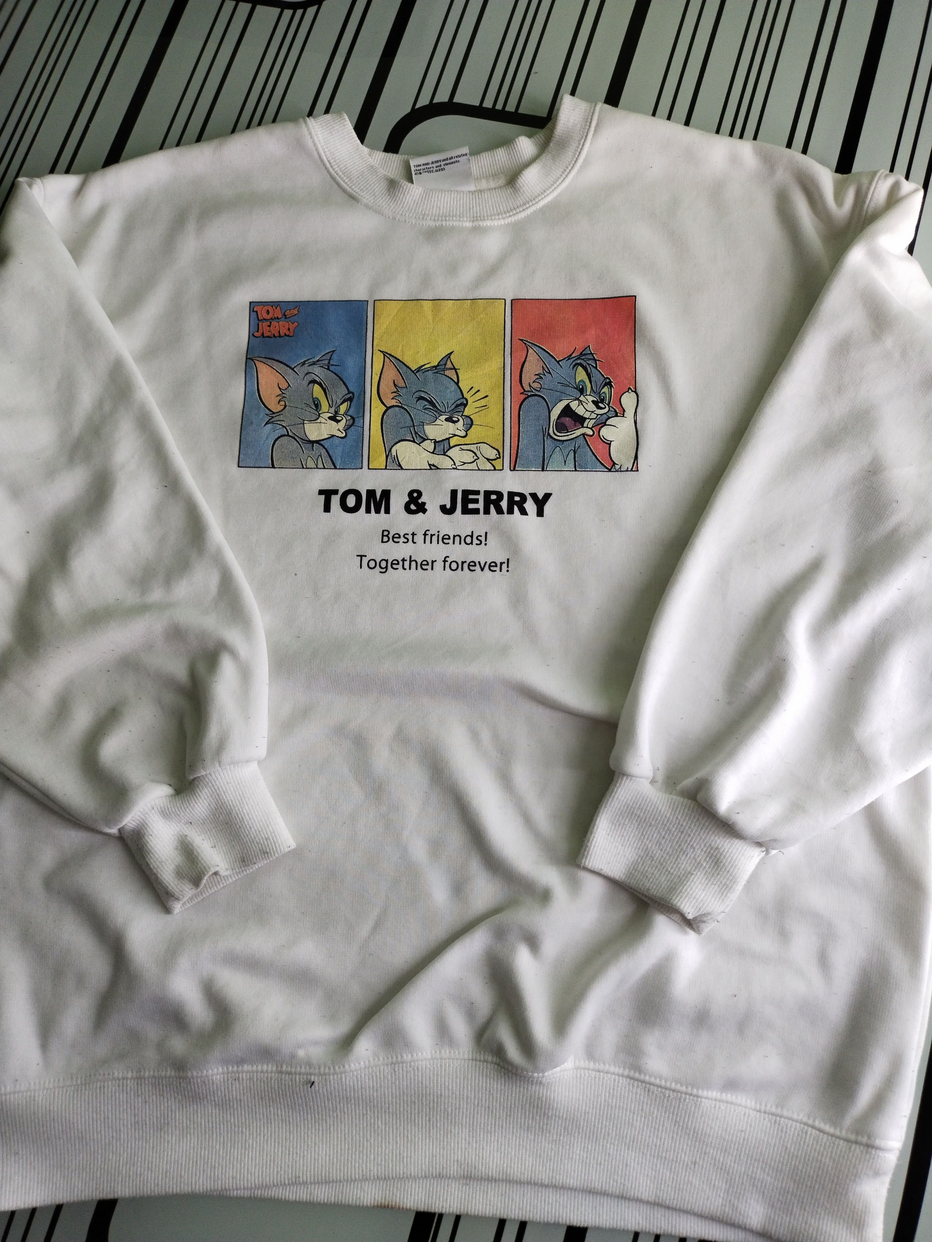 Anime × Vintage × Warner Bros Vtg Tom and Jerry American Animated Sweatshirt Size US M / EU 48-50 / 2 - 4 Thumbnail
