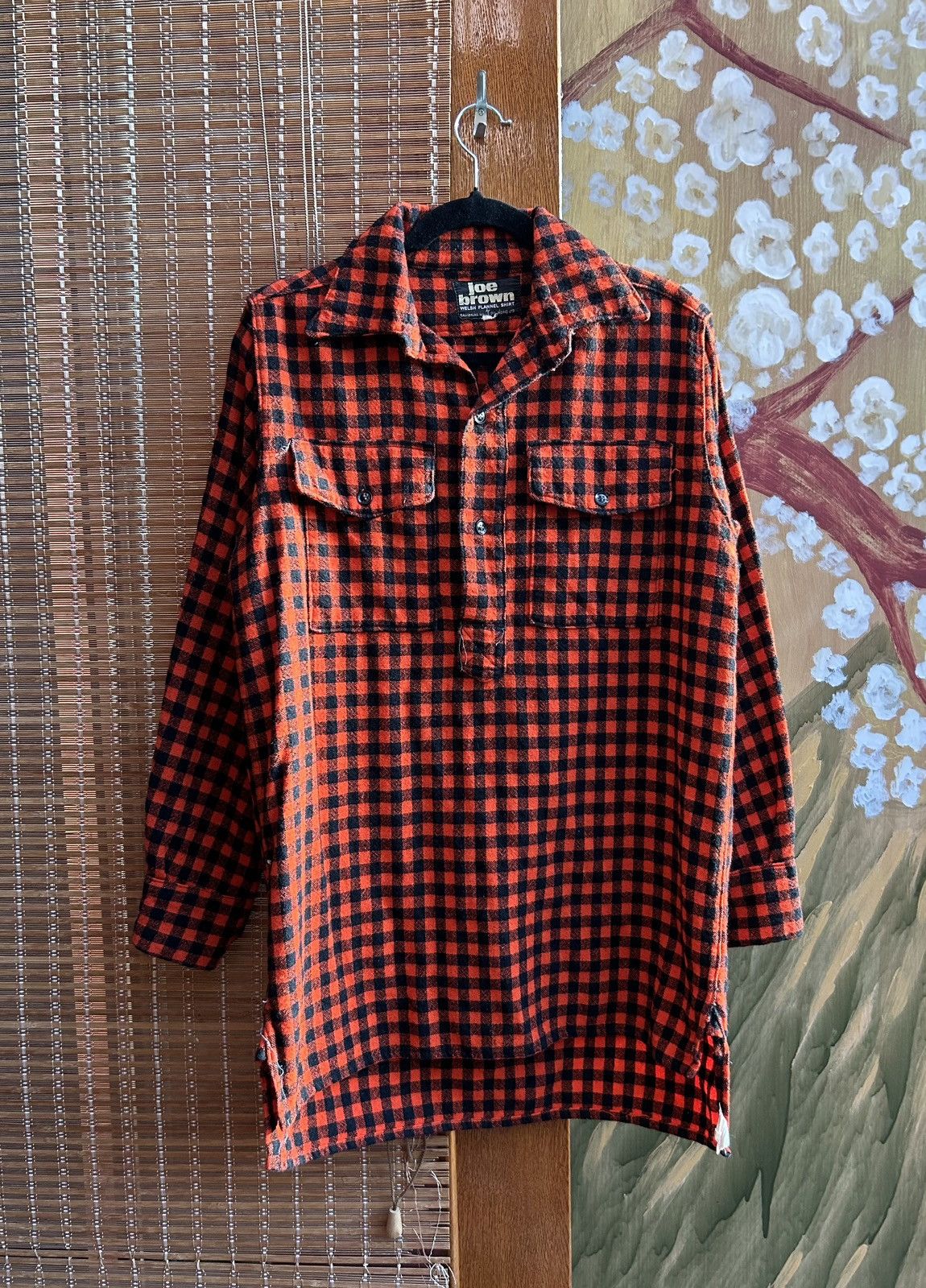 Vintage 60s Joe Brown Welsh Flannel Shirt Wool Blend Pullover Shirt Size US M / EU 48-50 / 2 - 1 Thumbnail