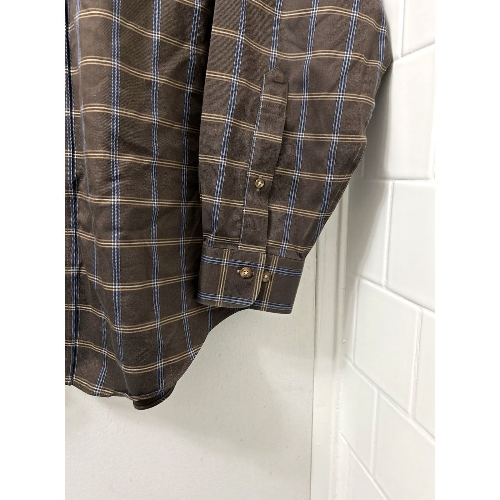 Brooks Brothers Brooks Brothers Shirt Mens M Brown Original Polo Plaid Button Down Size US M / EU 48-50 / 2 - 7 Thumbnail