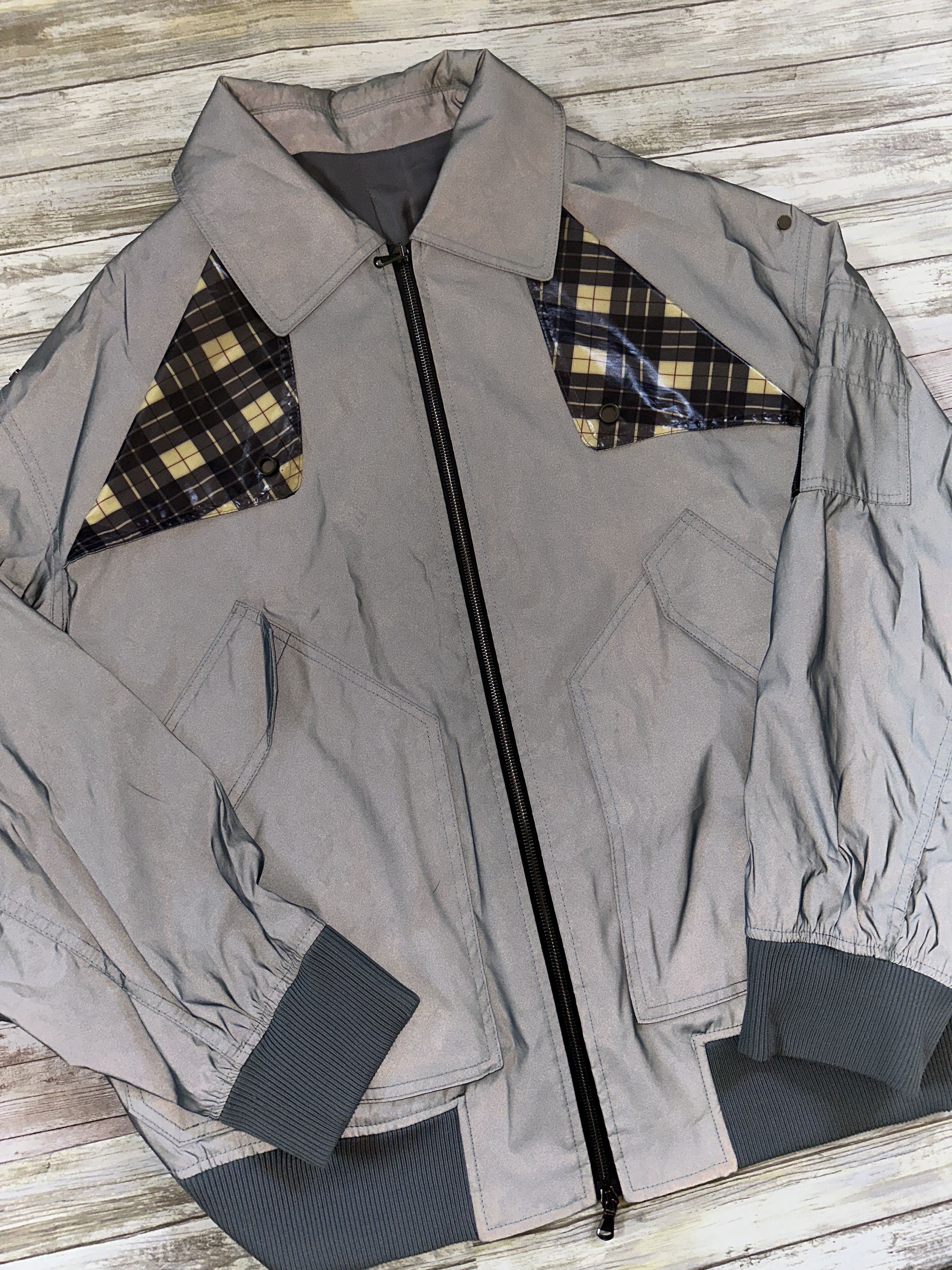 Wooyoungmi Contrast Plaid Bomber Jacket Size US M / EU 48-50 / 2 - 5 Thumbnail