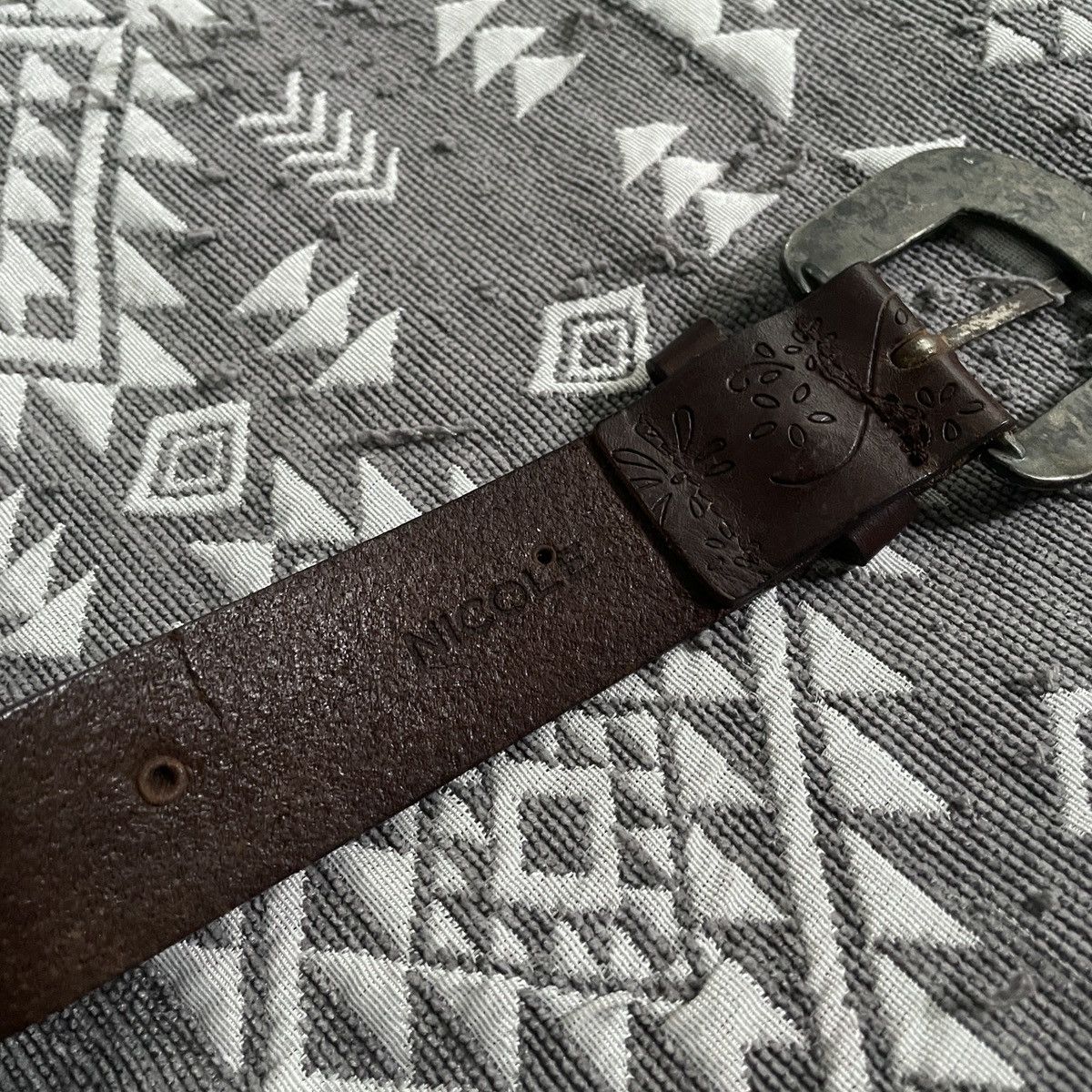Nicole Club Nicole y2k studded rustyrhinestoneleather belt kapital style Size ONE SIZE - 5 Thumbnail