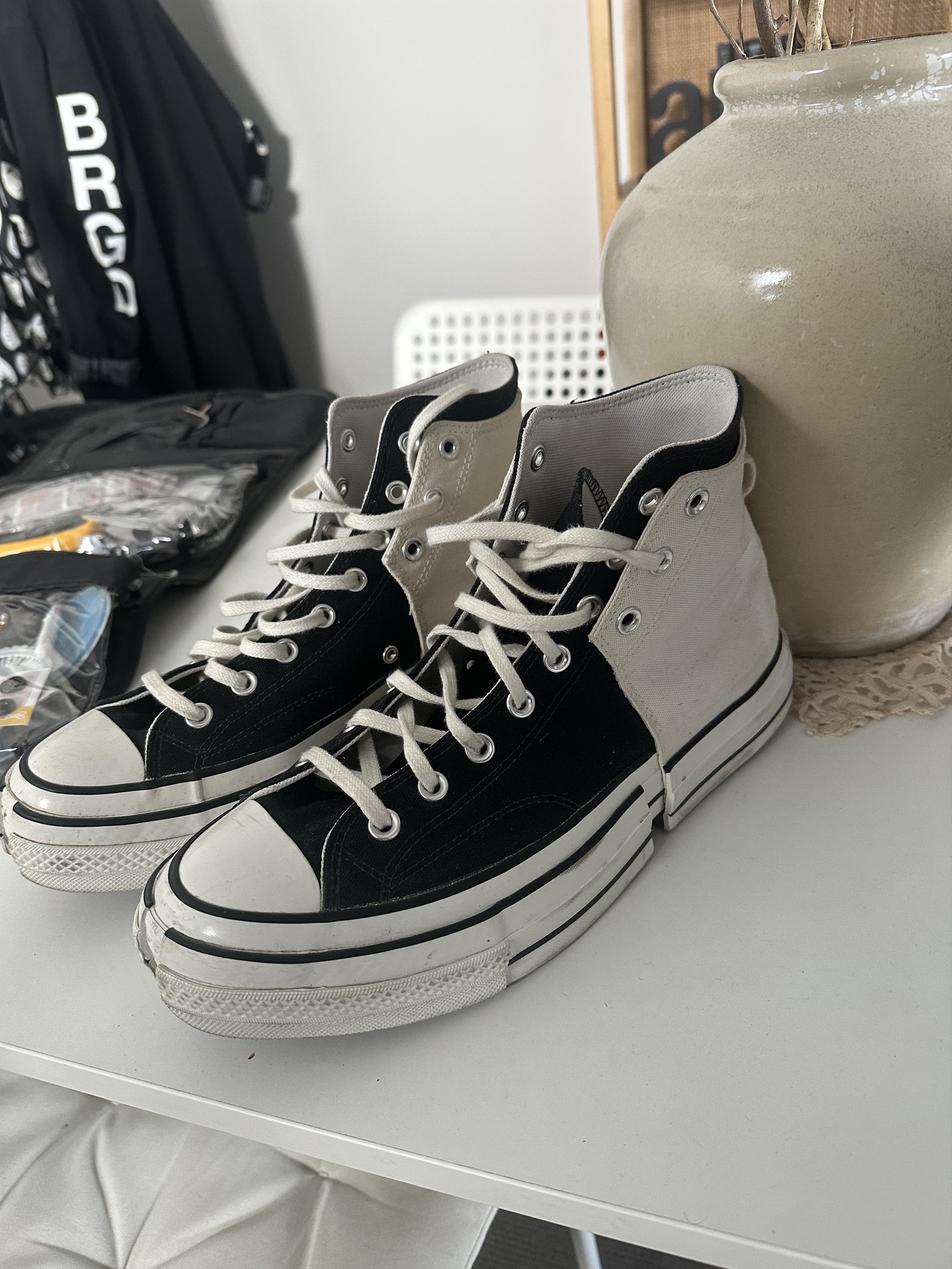 Converse × Feng Chen Wang 2020 Feng Chen Wang x Chuck 70 2-in-1 'Ivory Black' Size US 12 / EU 45 - 3 Thumbnail