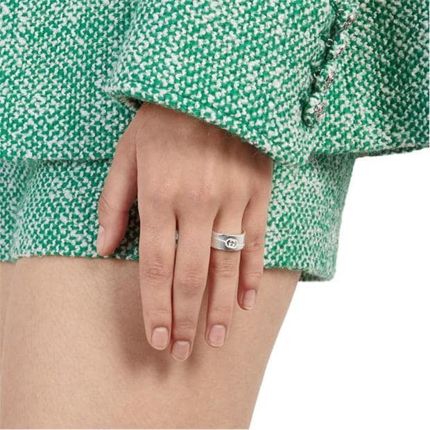 Gucci Diagonal Gg Wide Ring Size ONE SIZE - 2 Thumbnail