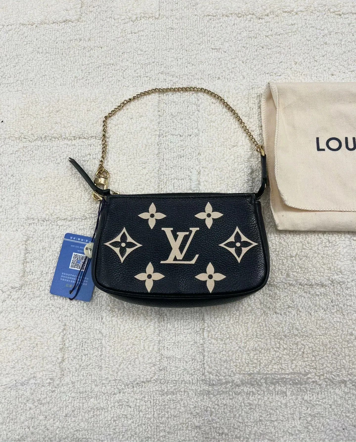 Louis Vuitton Louis Vuitton Black Printed Logo Mahjong Bag| Size ONE SIZE - 2 Thumbnail