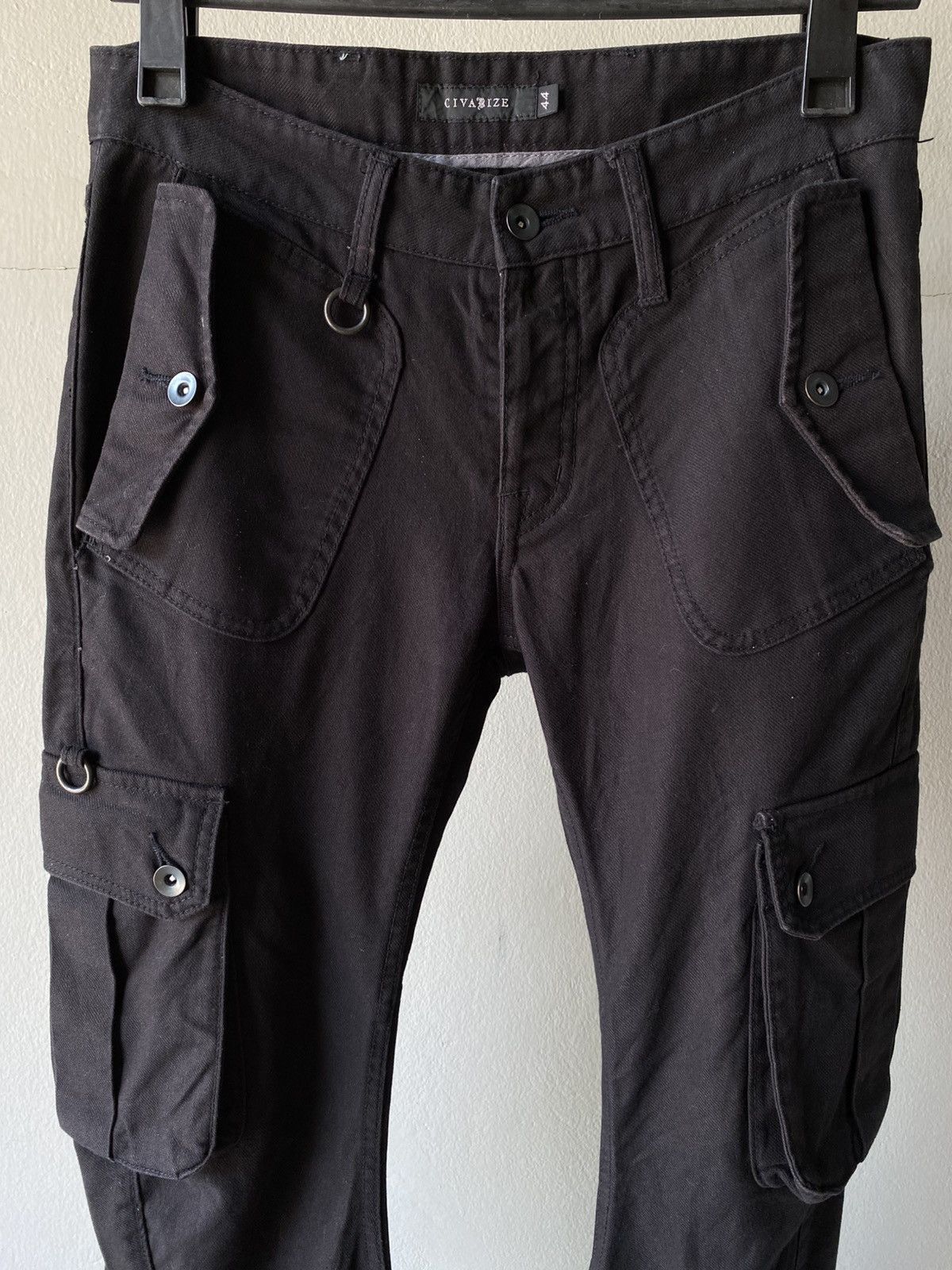 CIVARIZE CIVARIZE Y2K Punk Black Utility Cargo Pants Size US 32 / EU 48 - 12 Thumbnail