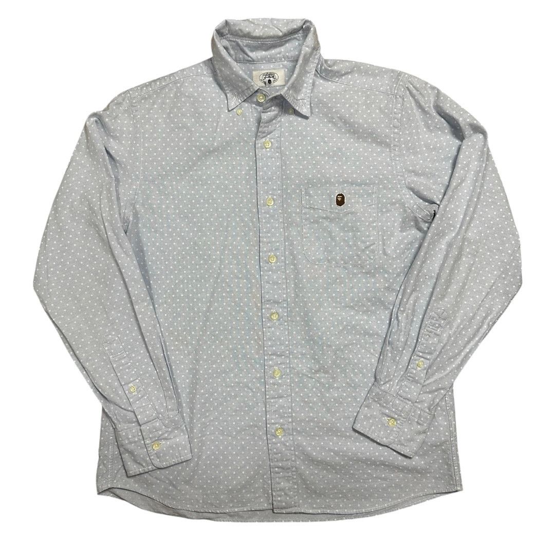 Bape L Bape One Point Oxford Shirt Size US L / EU 52-54 / 3 - 1 Thumbnail