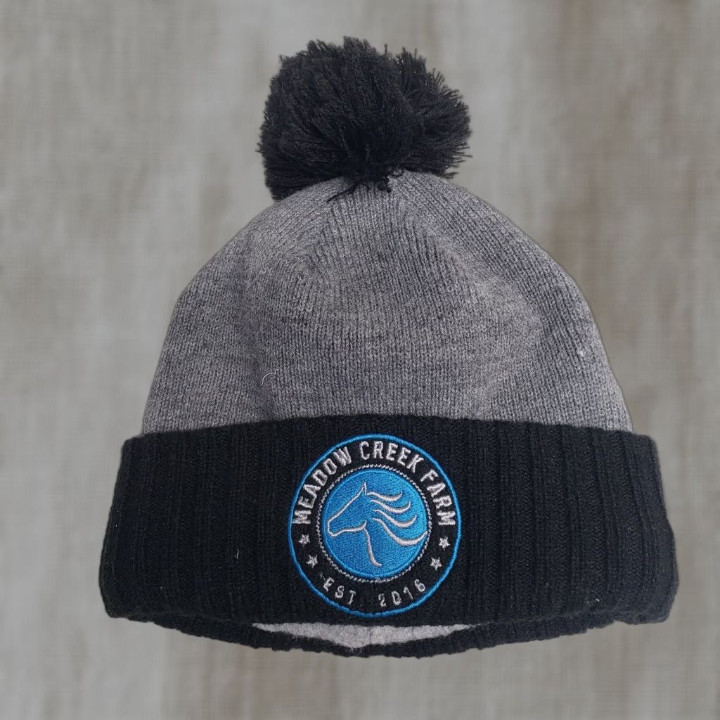 New Era Meadow Creek Farm Beanie Hat Unisex Adults One Size Black Acrylic Knit Winter Casual Fun 90s Theme Men Women Size ONE SIZE - 1 Thumbnail