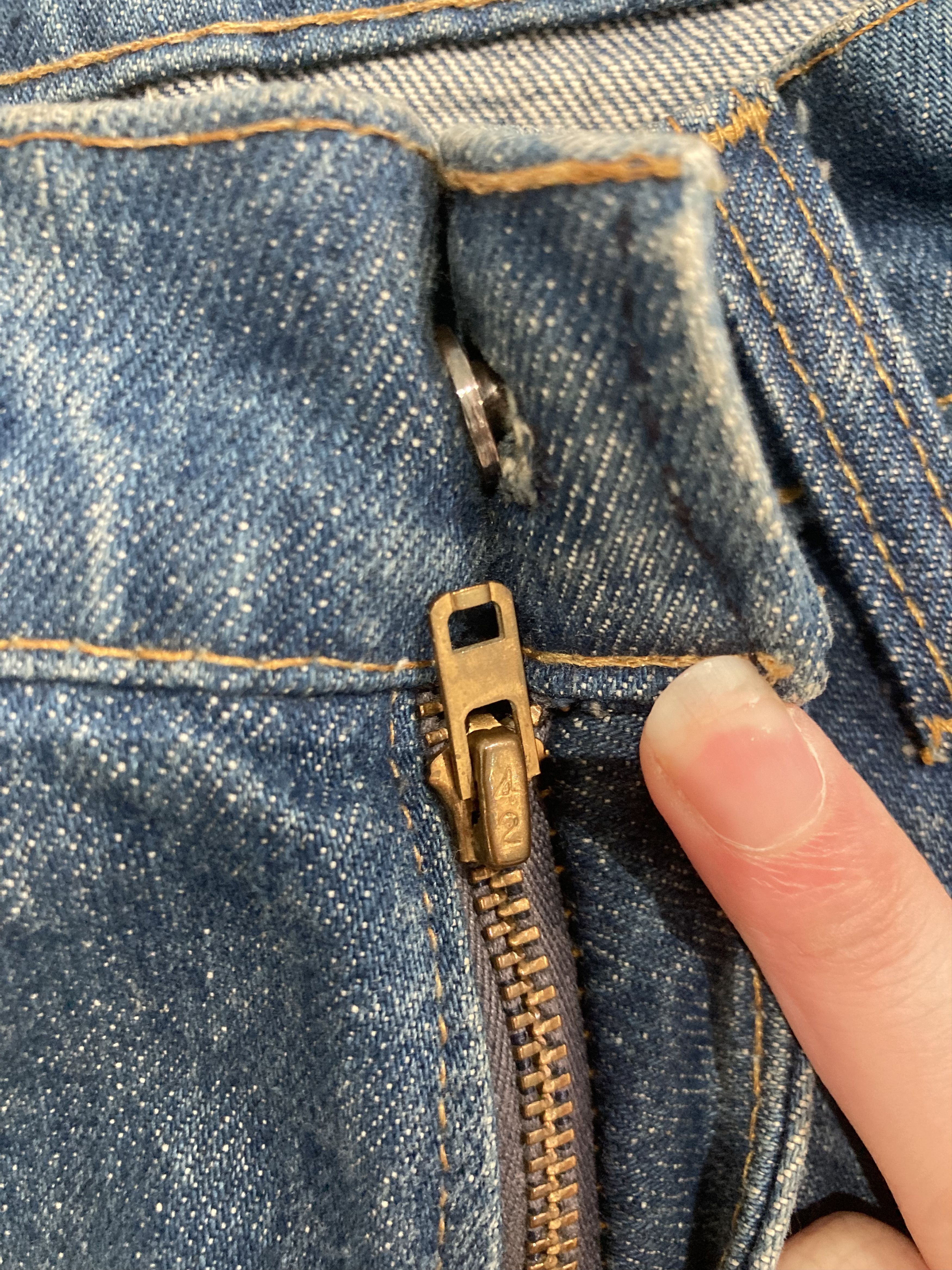 Chrome Hearts Chrome Hearts Levi's 517 Blue Cross Leather Patch Jeans Size 29" - 5 Thumbnail