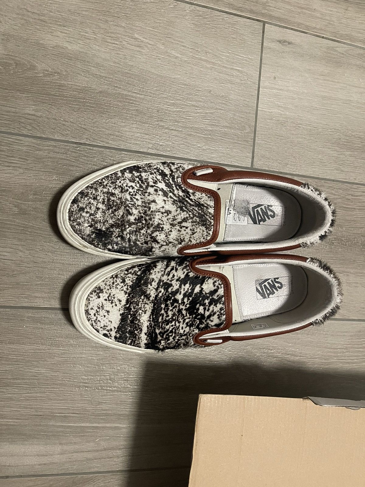 Vans pony hair slip on new arrivals