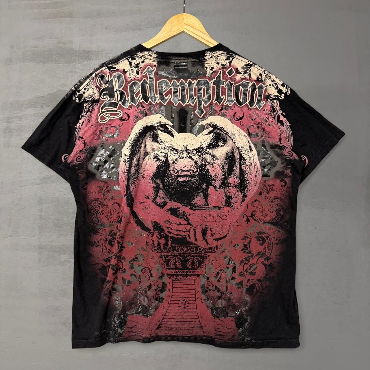 Affliction Affliction Vintage Crazy Demon Cross Skater Tee Shirt XL Size US XL / EU 56 / 4 - 1 Thumbnail