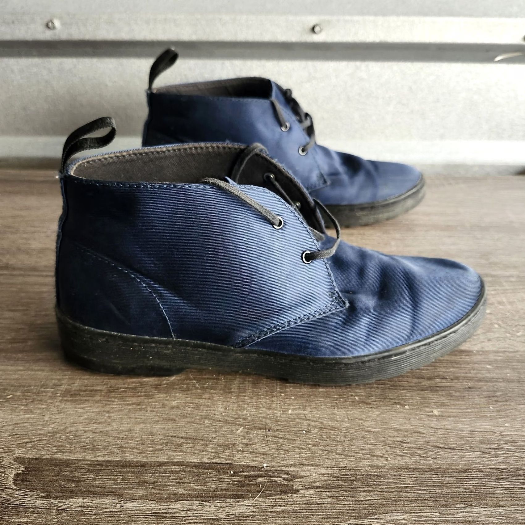 Dr. Martens Dr Martens DAYTONA Boots / BLUE Satin / Women’s US Size 9L - NEEDS CLEANING Size US 9 / IT 39 - 4 Thumbnail