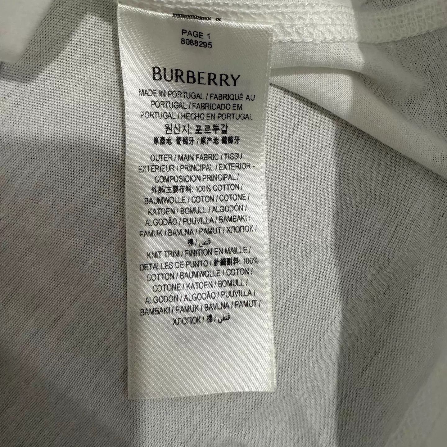 Burberry Burberry White Horseferry Logo Short Sleeve Tee L Size L / US 10 / IT 46 - 4 Thumbnail