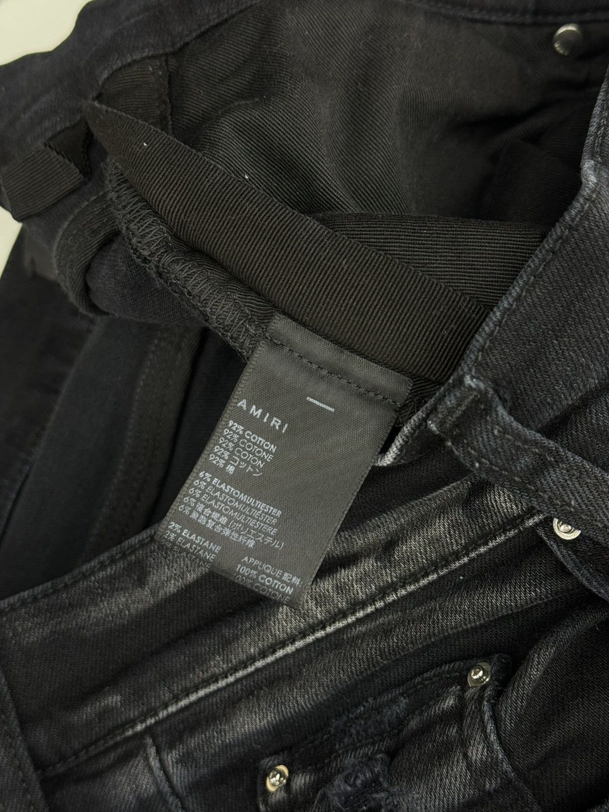 Amiri Amiri MX1 Plaid Pannel Distressed Black Jeans Size US 38 / EU 54 - 5 Thumbnail