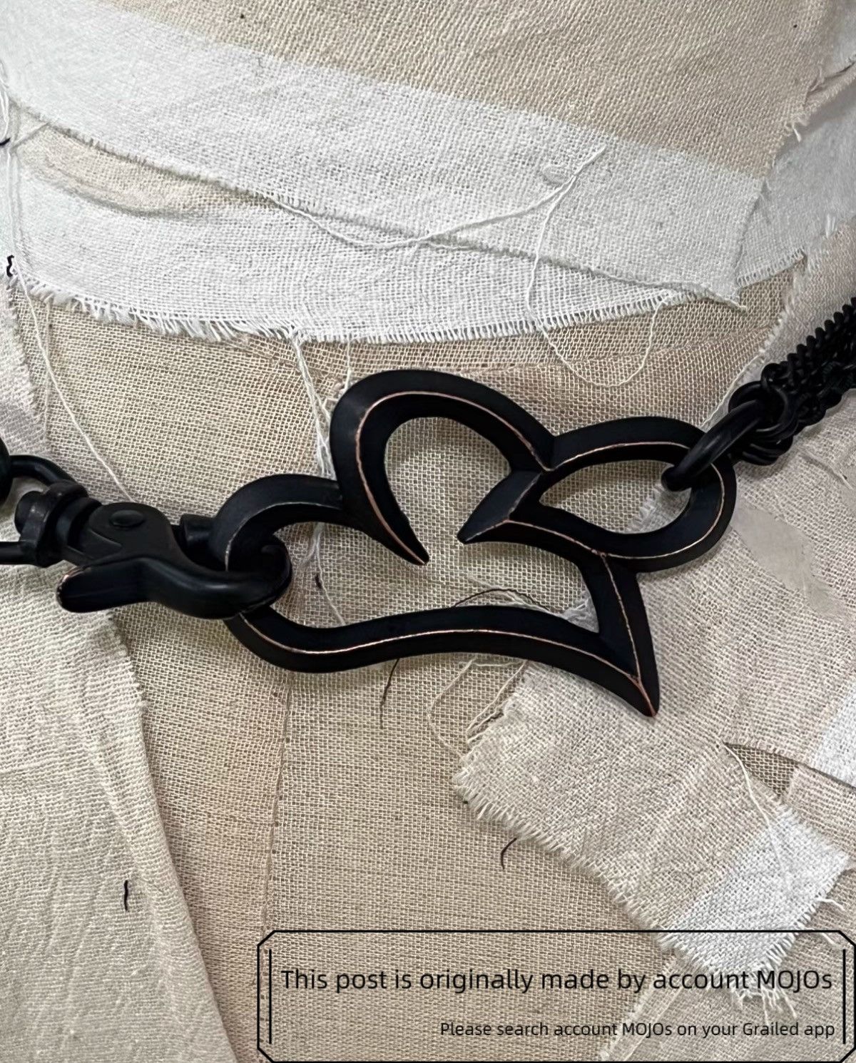 Number (N)ine Number Nine 06ss Heart & Skull Black Necklace mojos110 Size ONE SIZE - 8 Thumbnail