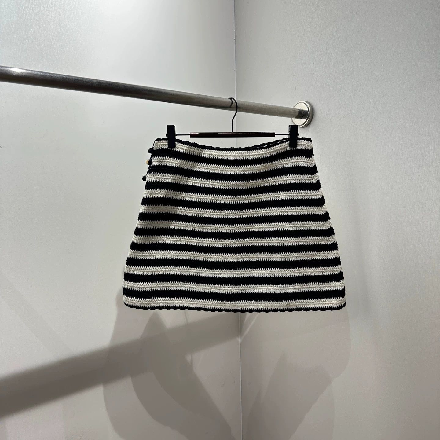 Celine Celine apr326 Stripe Knit Arc de Triomphe Skirt M Size 27" / US 4 / IT 40 - 2 Thumbnail