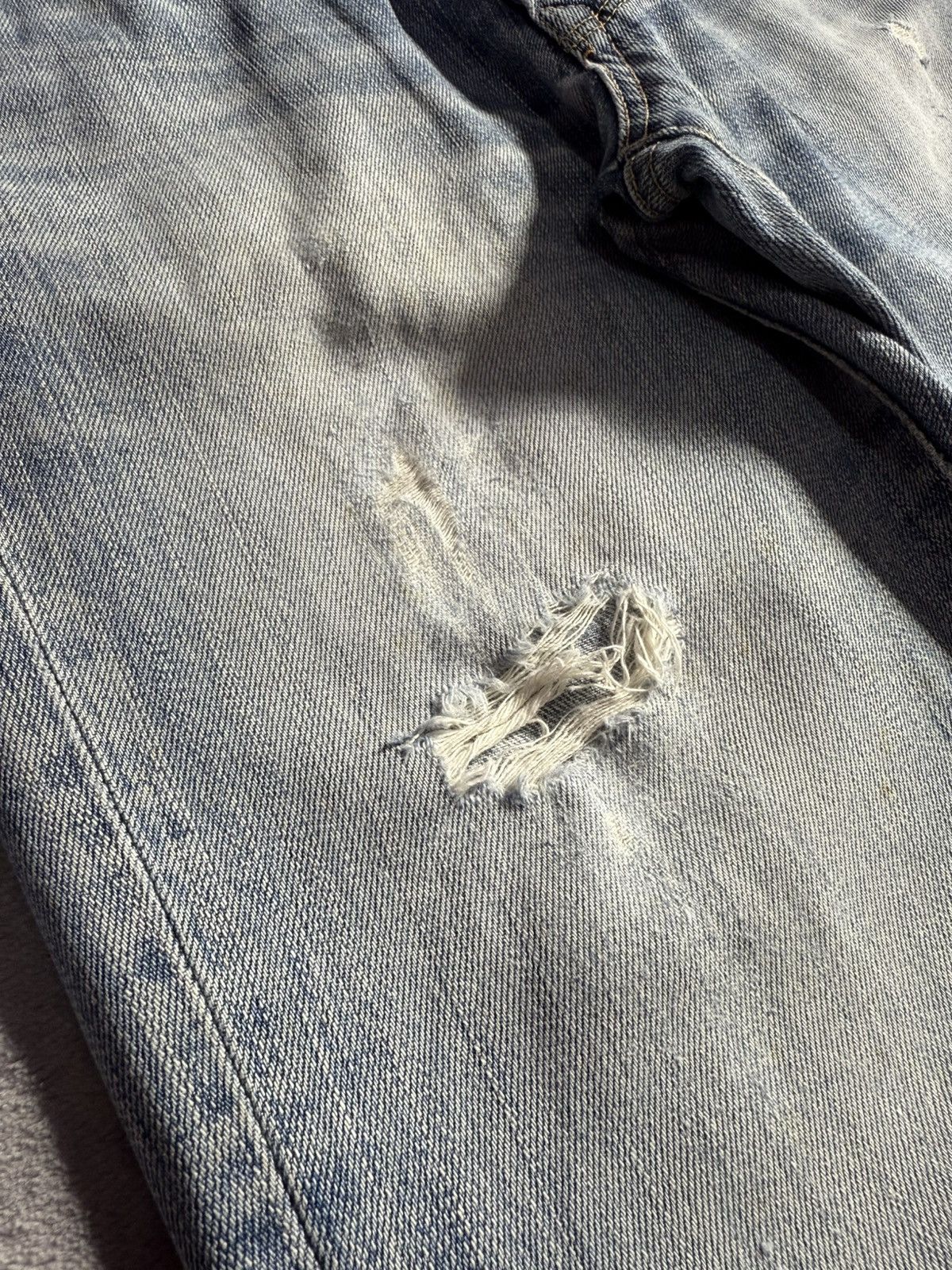 Edwin × Vintage Edwin XV441 Bootcut Flared Natural Distressed Jeans Size US 30 / EU 46 - 9 Thumbnail
