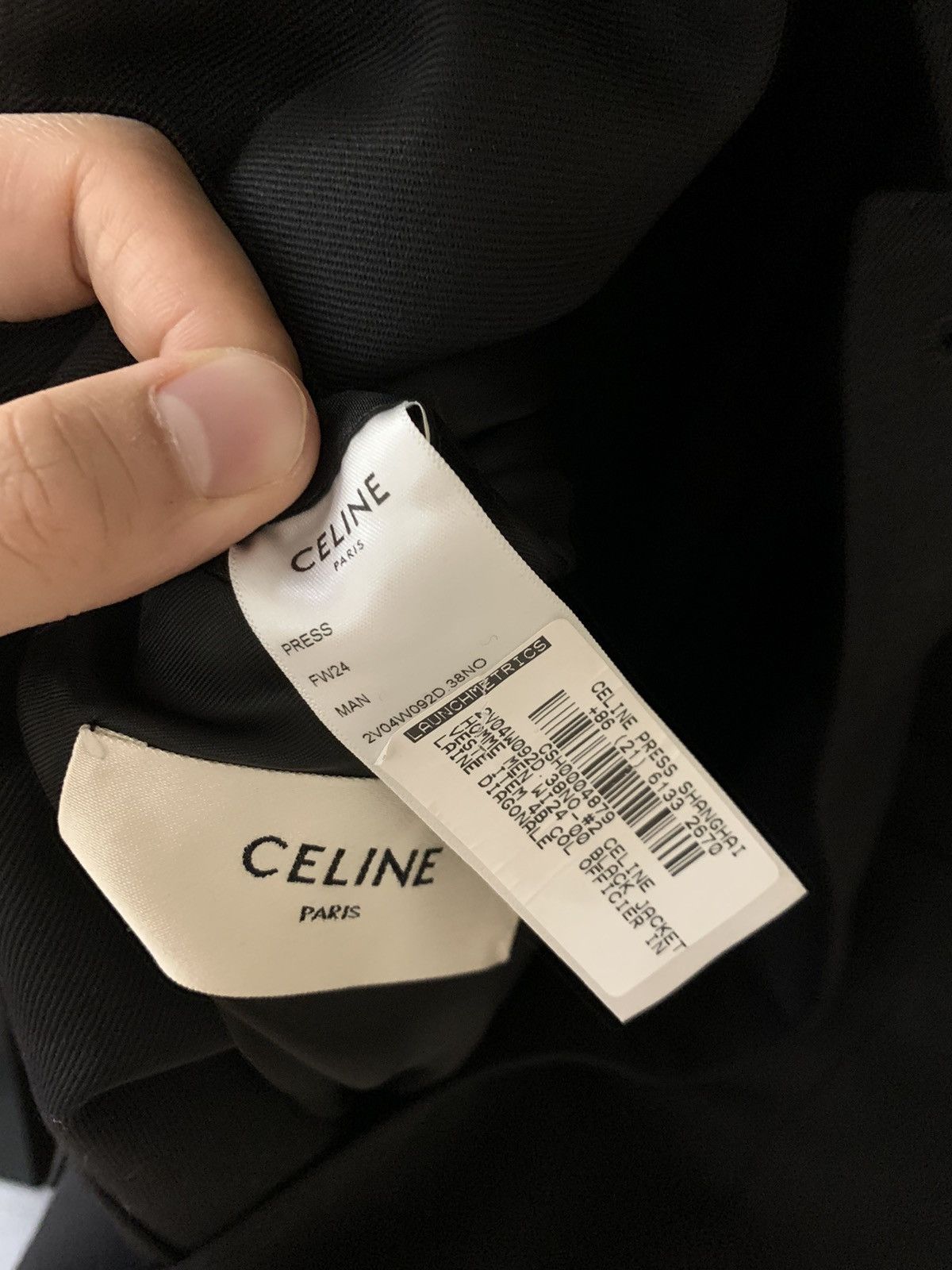 Celine Celine 2024FW Black Wool Diagonal officer jacket Size US S / EU 44-46 / 1 - 4 Thumbnail
