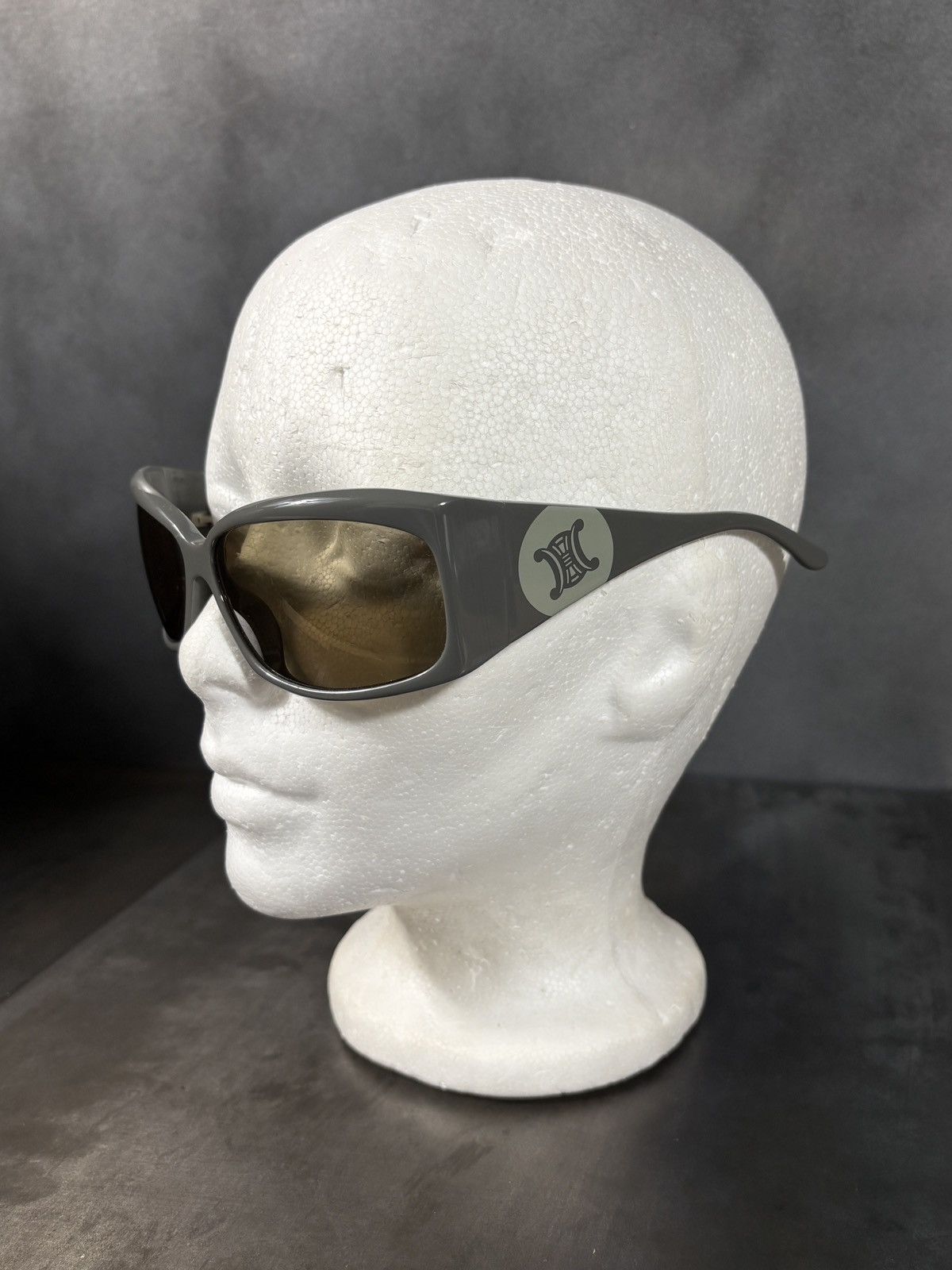 Celine 2000s Celine Sunglasses Triomphe Vintage Sport Wrap Logo Size ONE SIZE - 2 Thumbnail