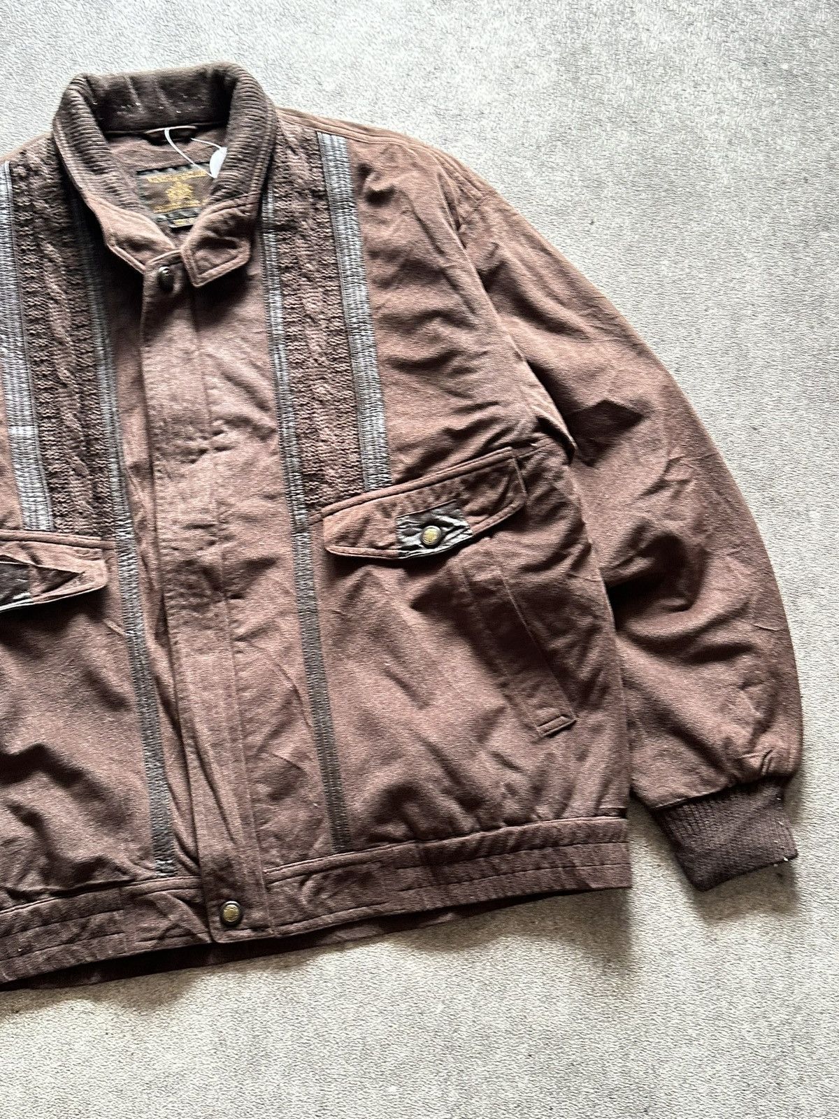 Issey Miyake 90s Japanese Issey Miyake Style Suede Brown Bomber Jacket Size US M / EU 48-50 / 2 - 3 Thumbnail