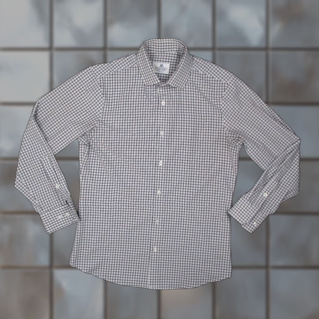 Mizzen+Main Mizzen+Main Shirt Mens Medium Trim Fit Purple Check Performance Work Made in USA Size US M / EU 48-50 / 2 - 1 Thumbnail