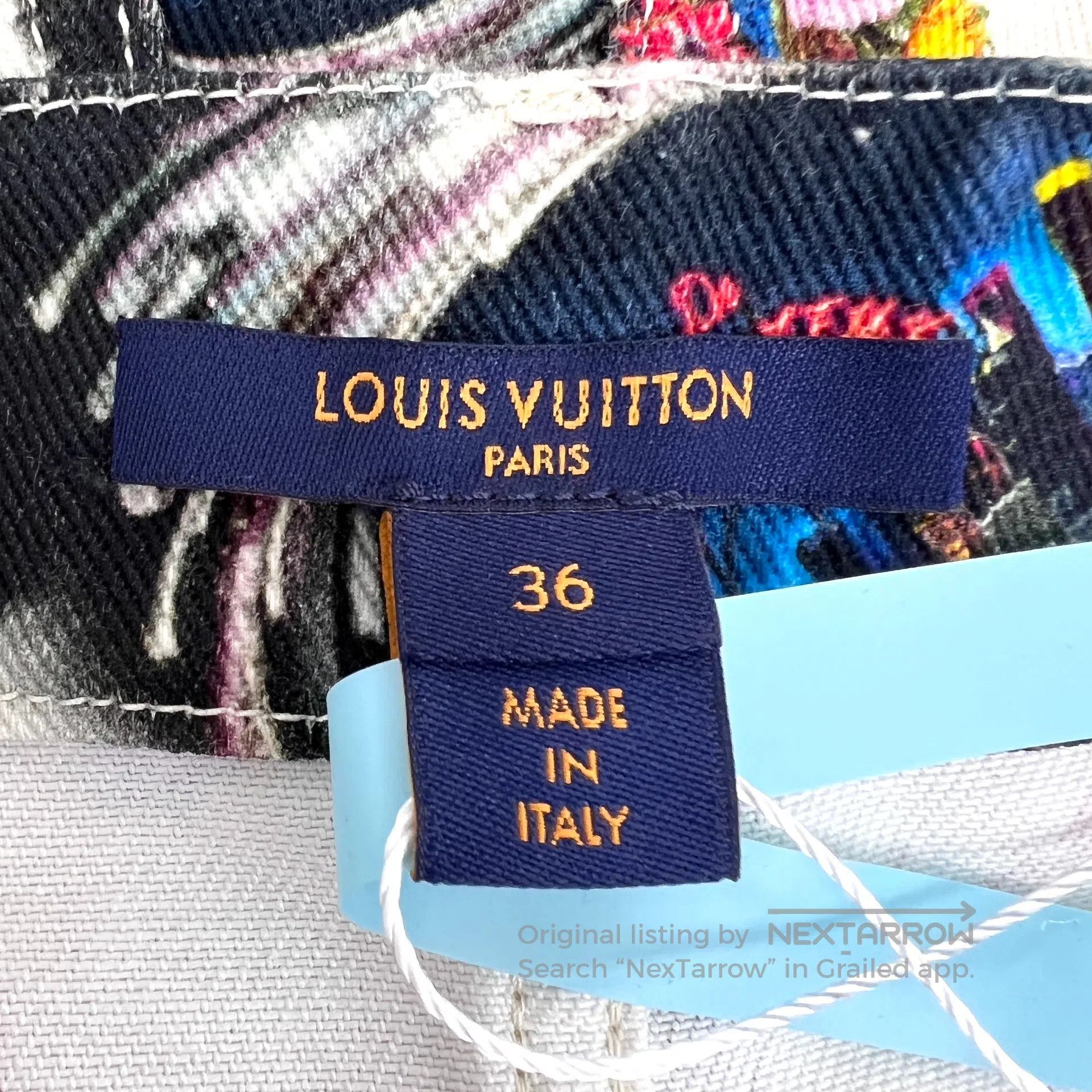 Louis Vuitton Louis Vuitton Multicolor Makeup Floral Print Denim Skirt| Size 35" - 5 Thumbnail