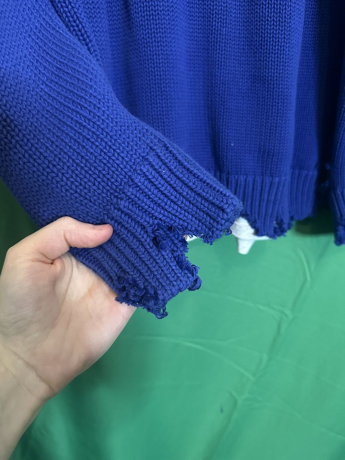 Balenciaga 2021 Destroyed Layered Hybrid Knit Campaign Hoodie NWT Size US XS / EU 42 / 0 - 7 Thumbnail